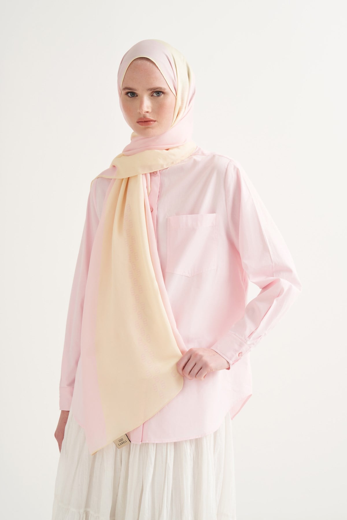 Monochrome Floş Şal Pembe