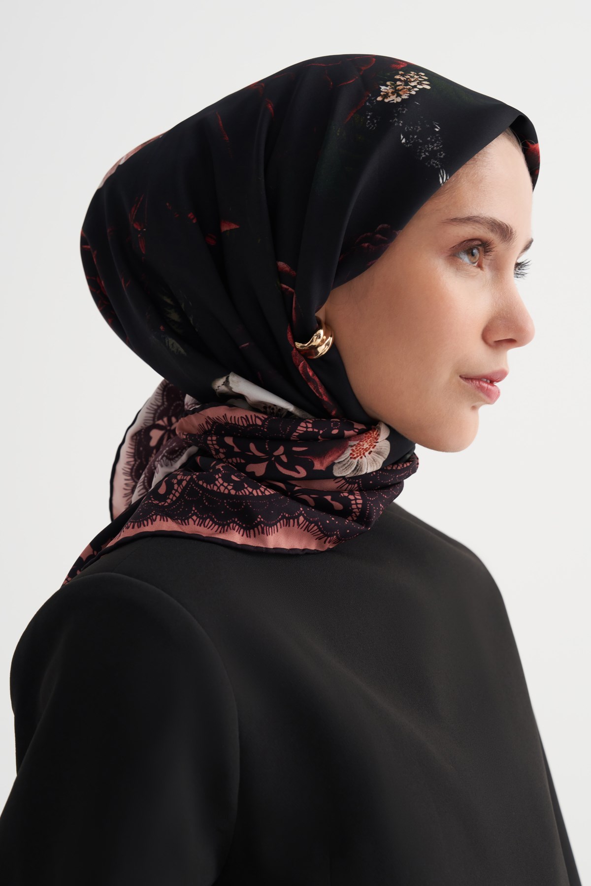 Rosalia Bordo Twill Eşarp