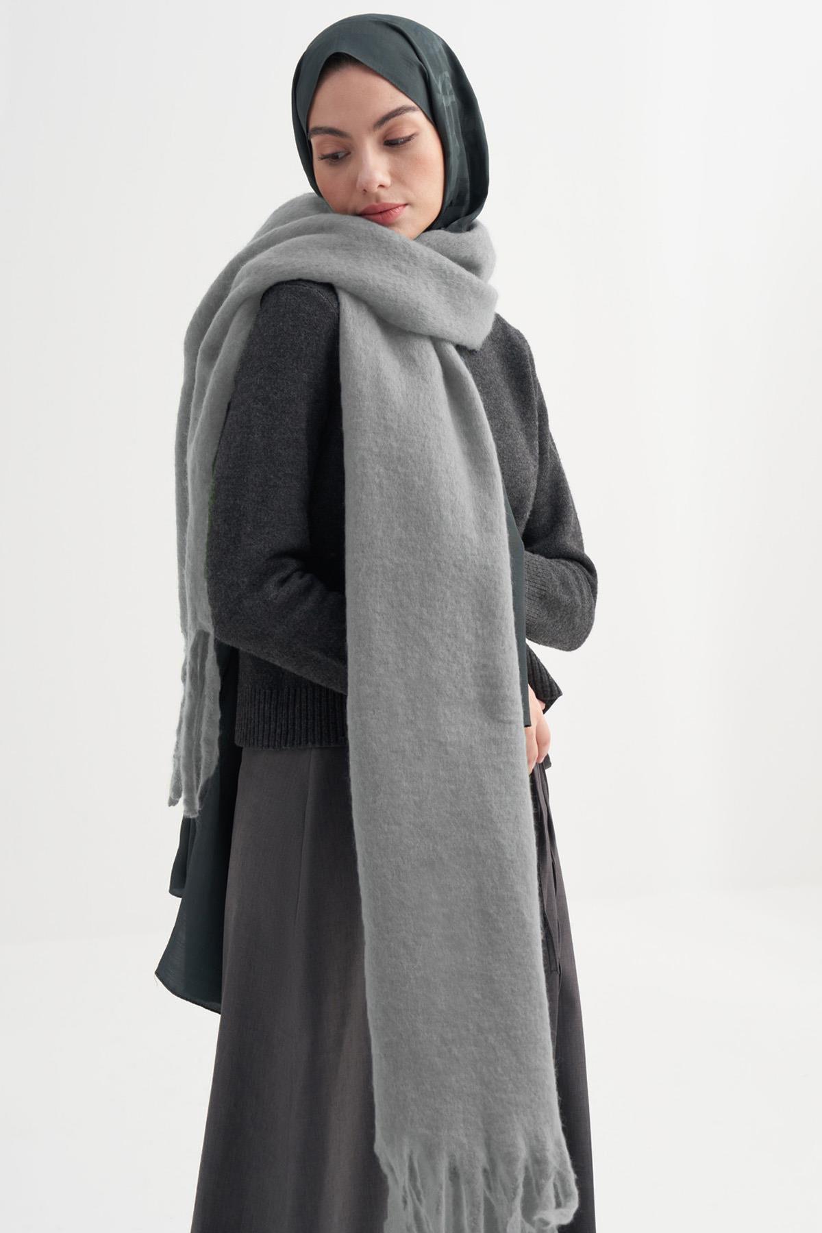 Şal Atkı Gri
