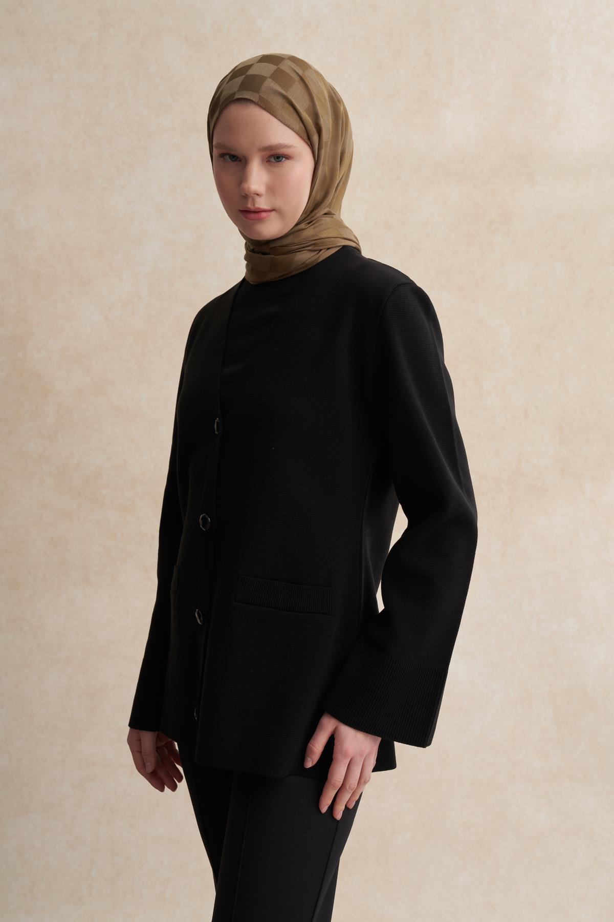 Dama Jakar İtalyan İpekli Şal Ceviz