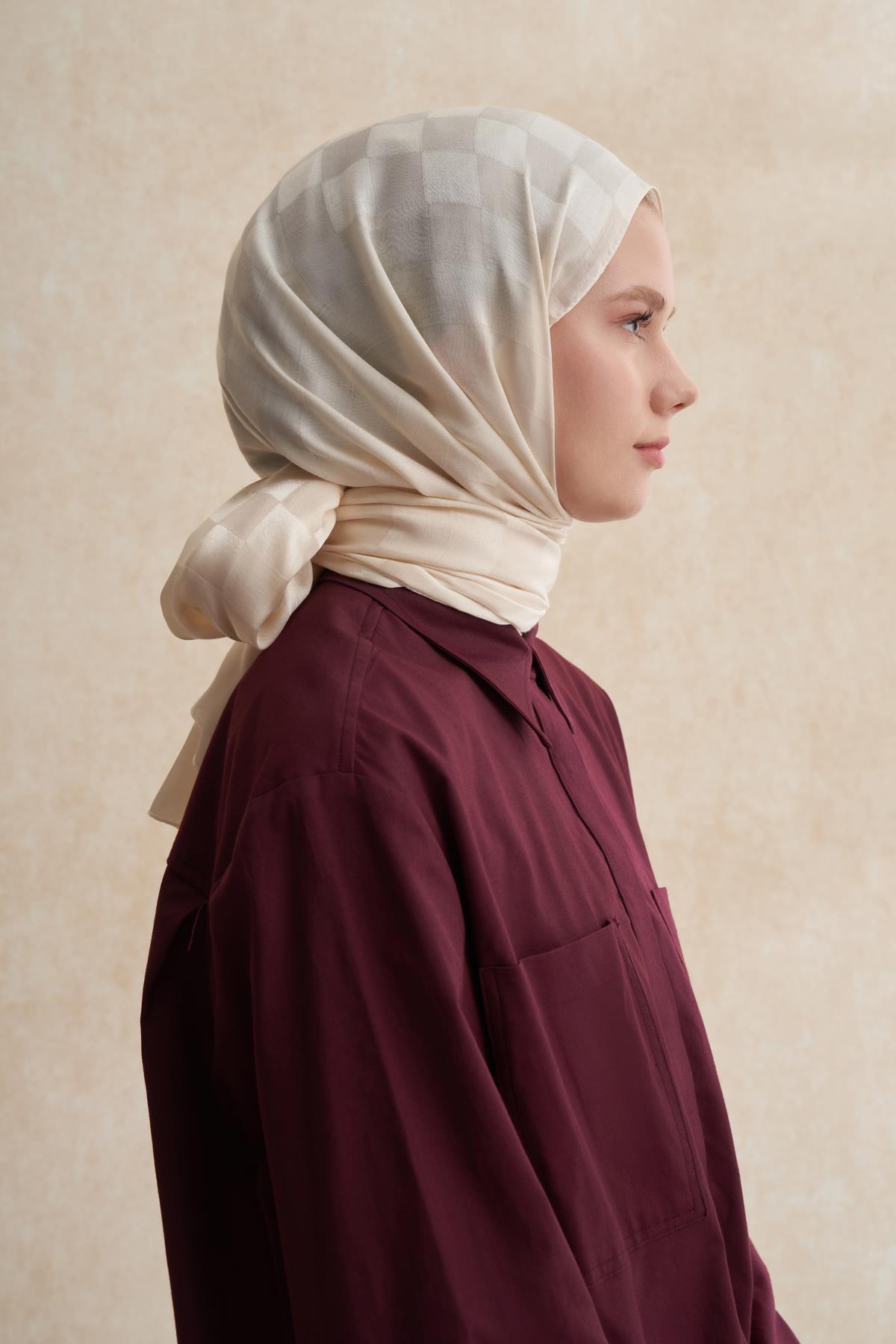 Dama Jakar İtalyan İpekli Şal İnci