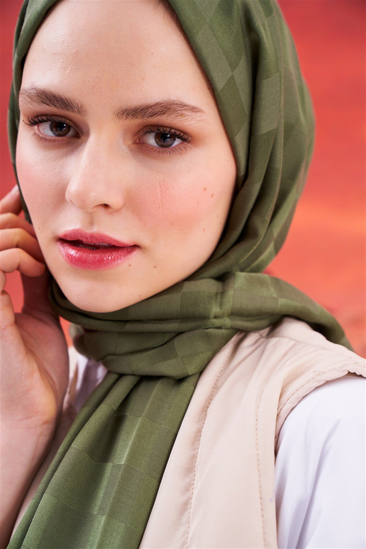 Dama Jakar İtalyan İpekli Şal Orman Yeşili