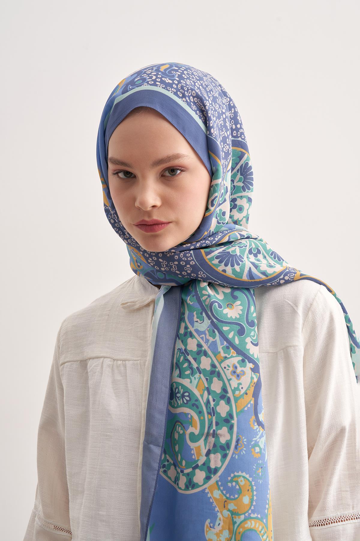 Lune Lila Vela Floş Şal