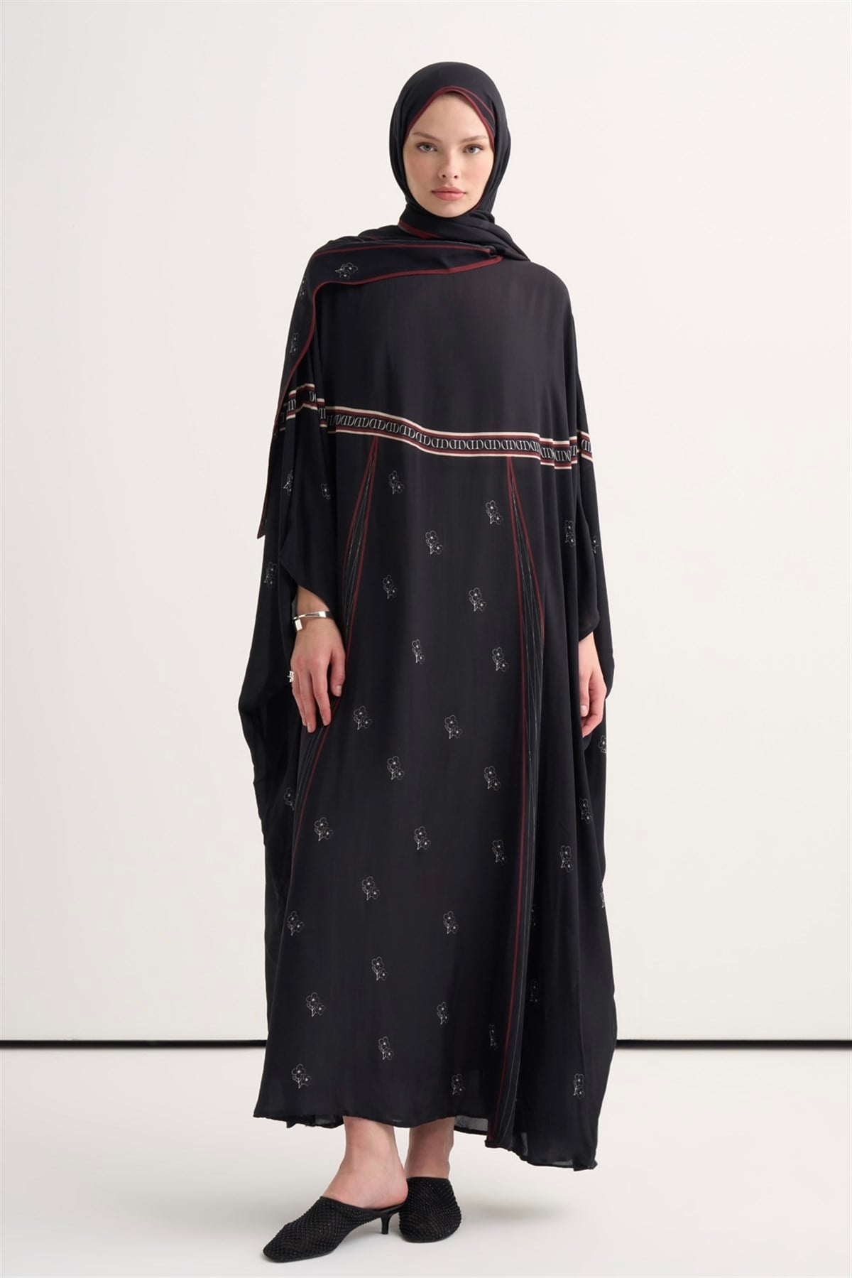 Signa Floş Kaftan Siyah