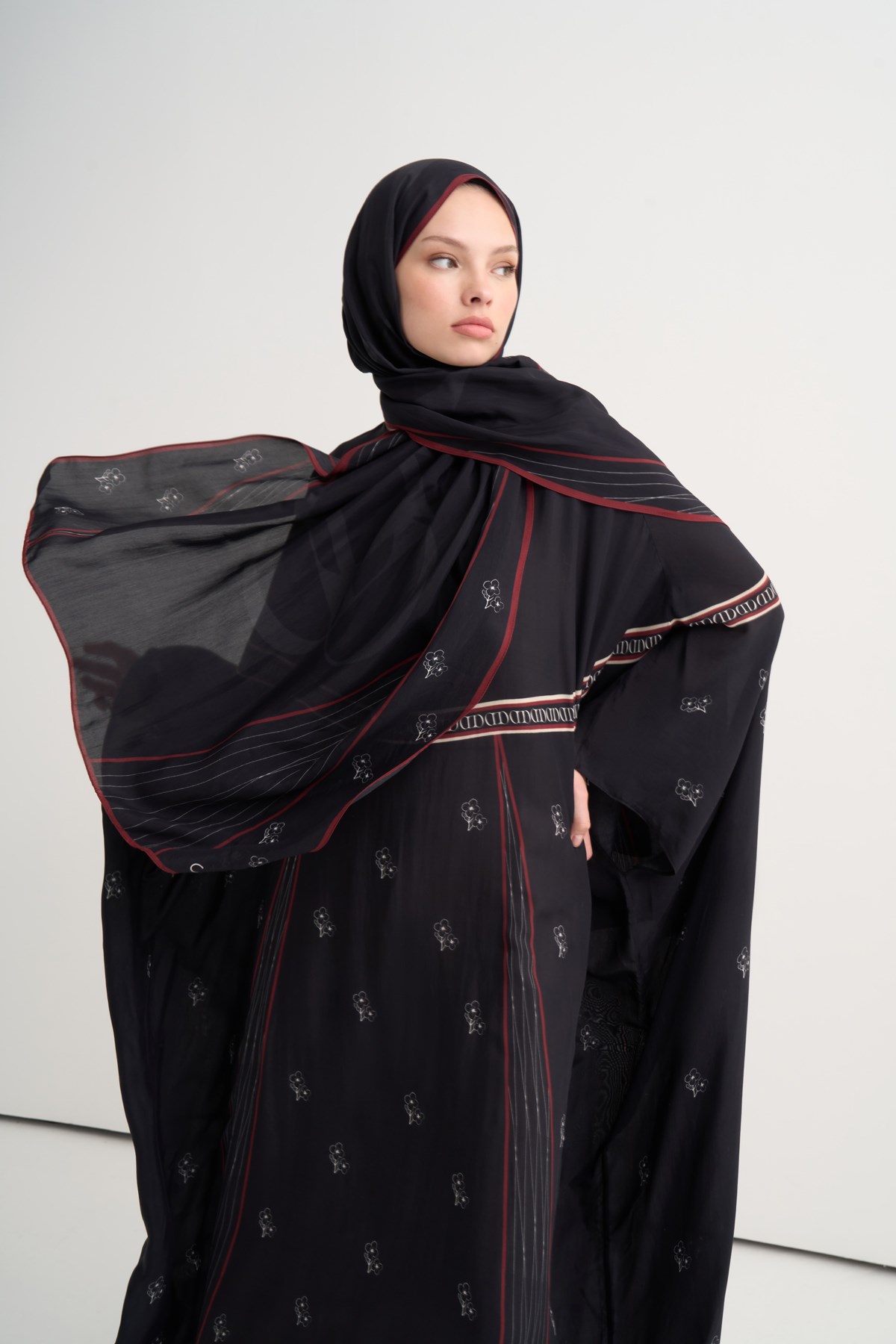 Signa Floş Kaftan Siyah