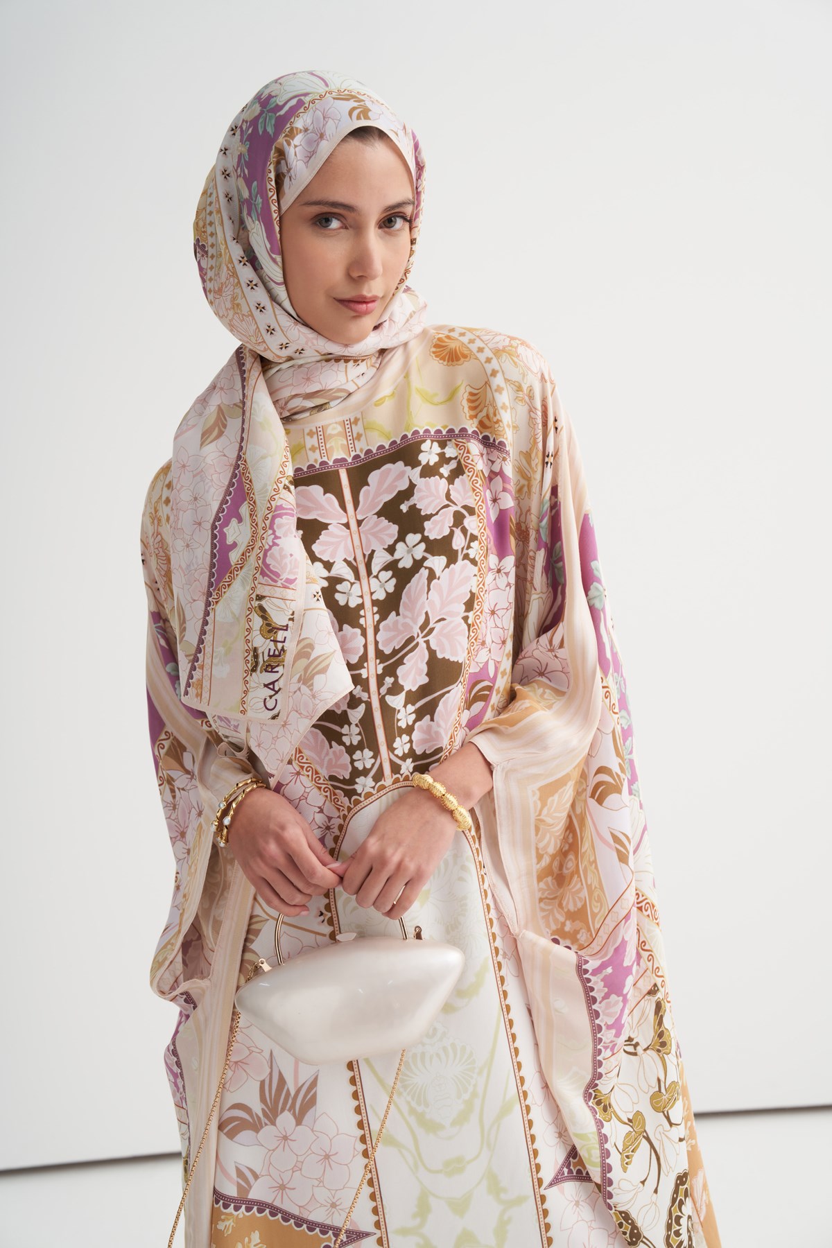 Patchwork Floş Şal Bej