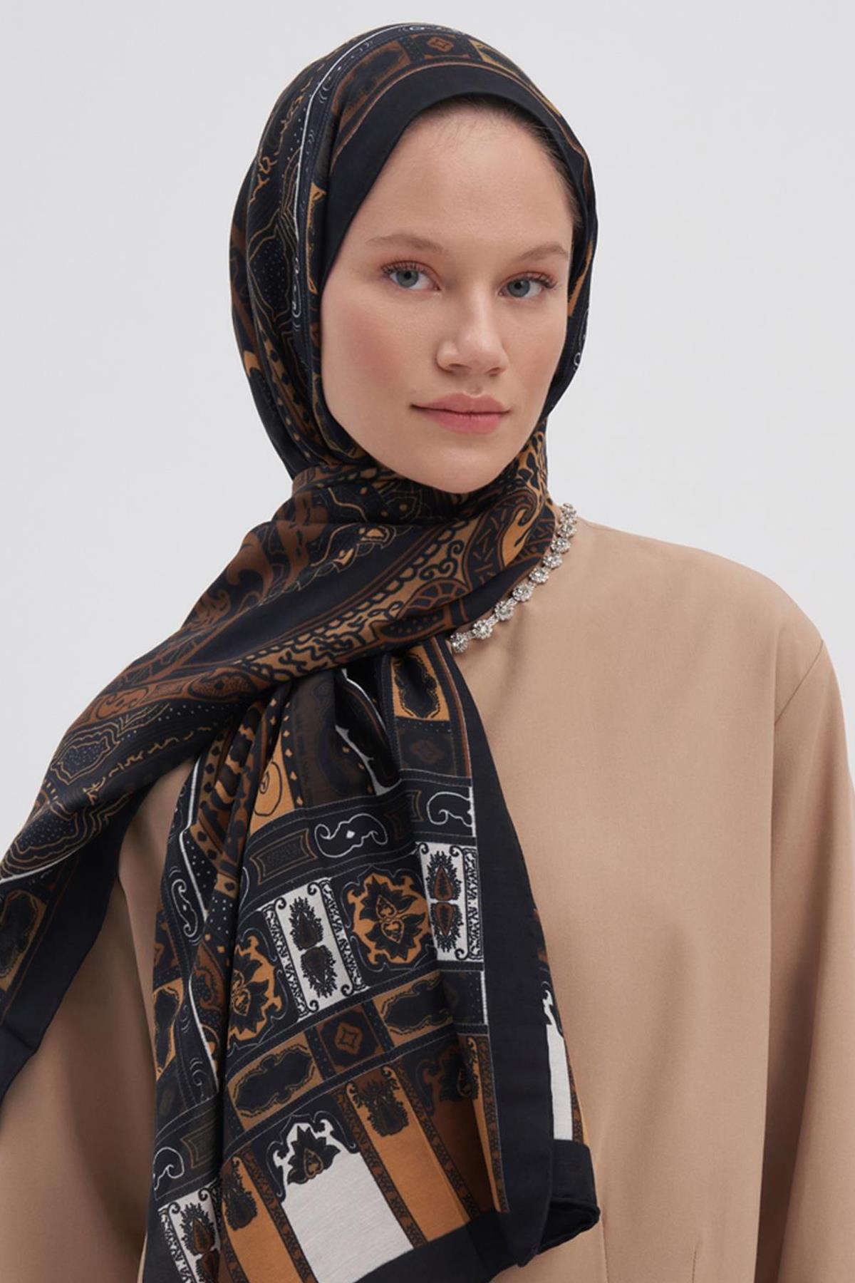 Deep Karamel Early İpek Şal