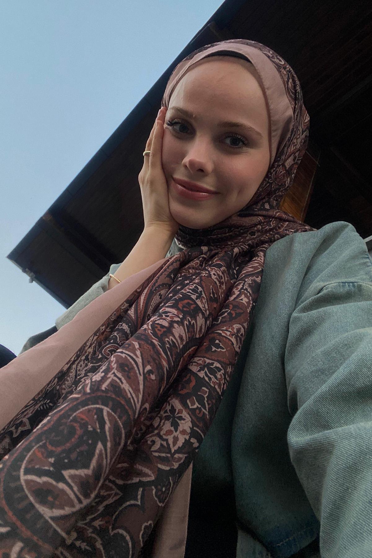 Diamond Sütlü Kahve Nilla Pamuklu Şal