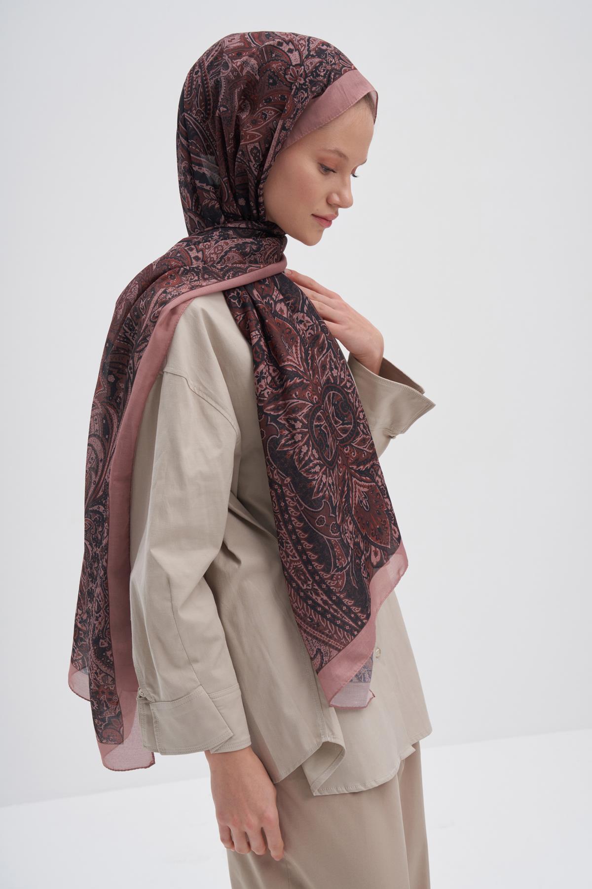 Diamond Sütlü Kahve Nilla Pamuklu Şal