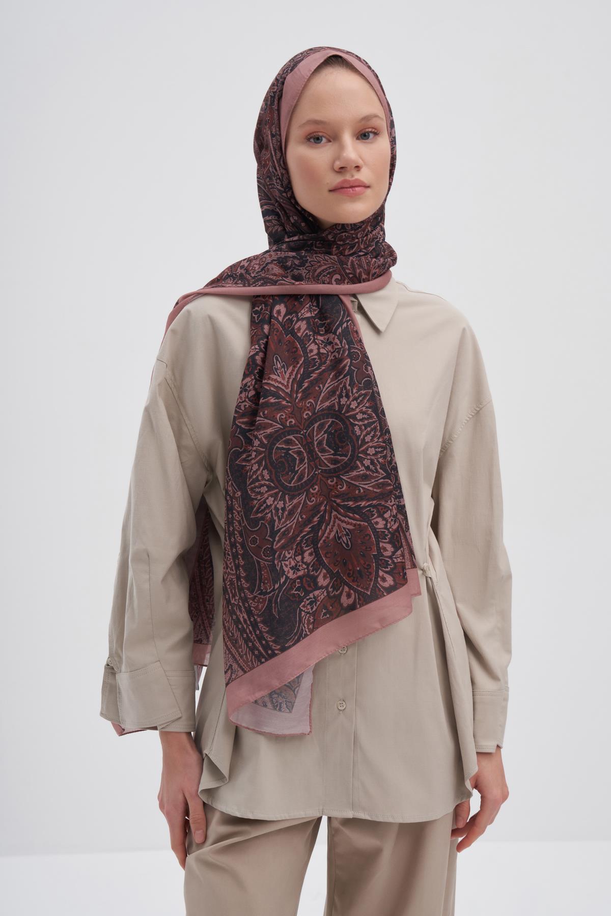 Diamond Sütlü Kahve Nilla Pamuklu Şal