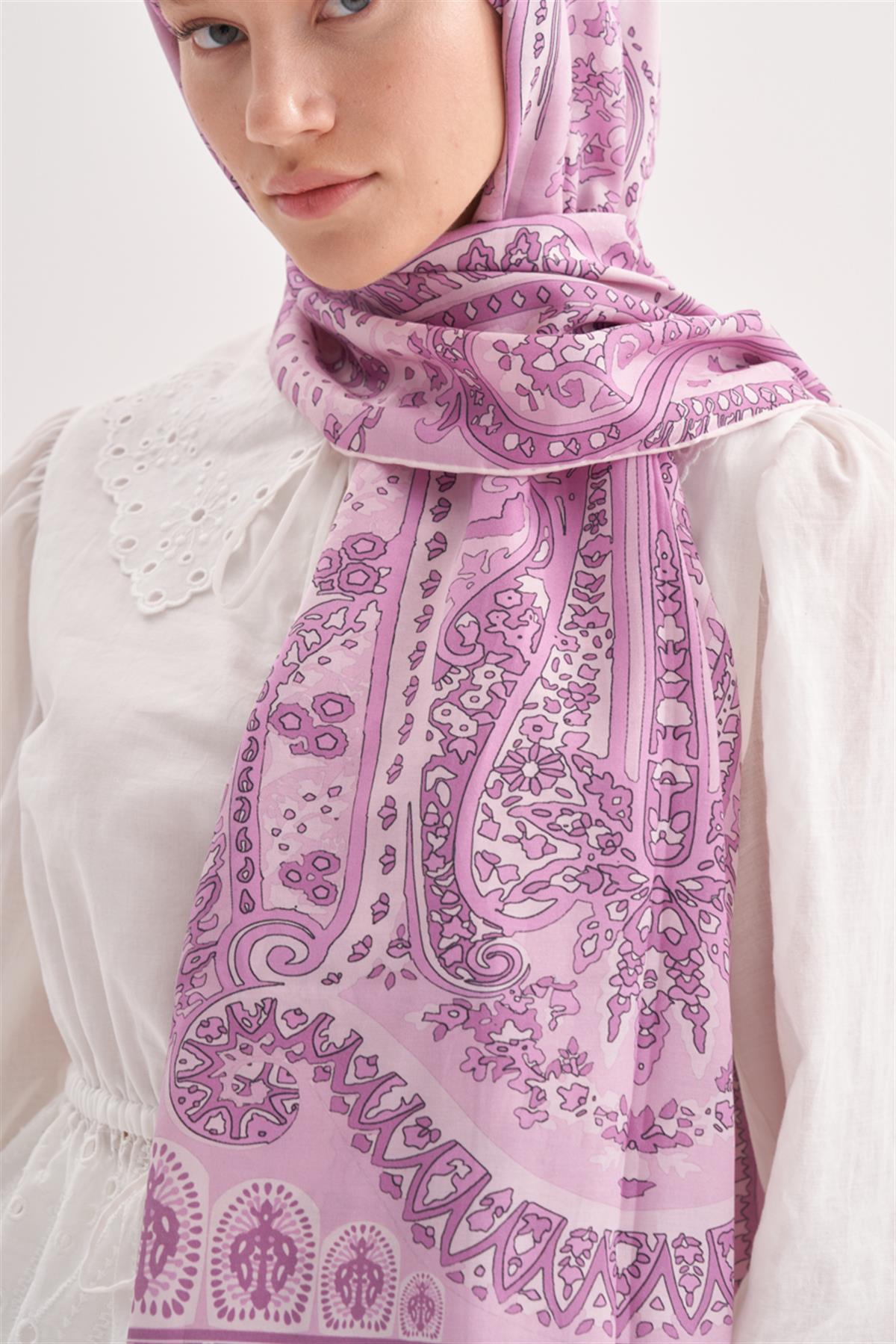 Dreams Lila Comfy İpek Şal