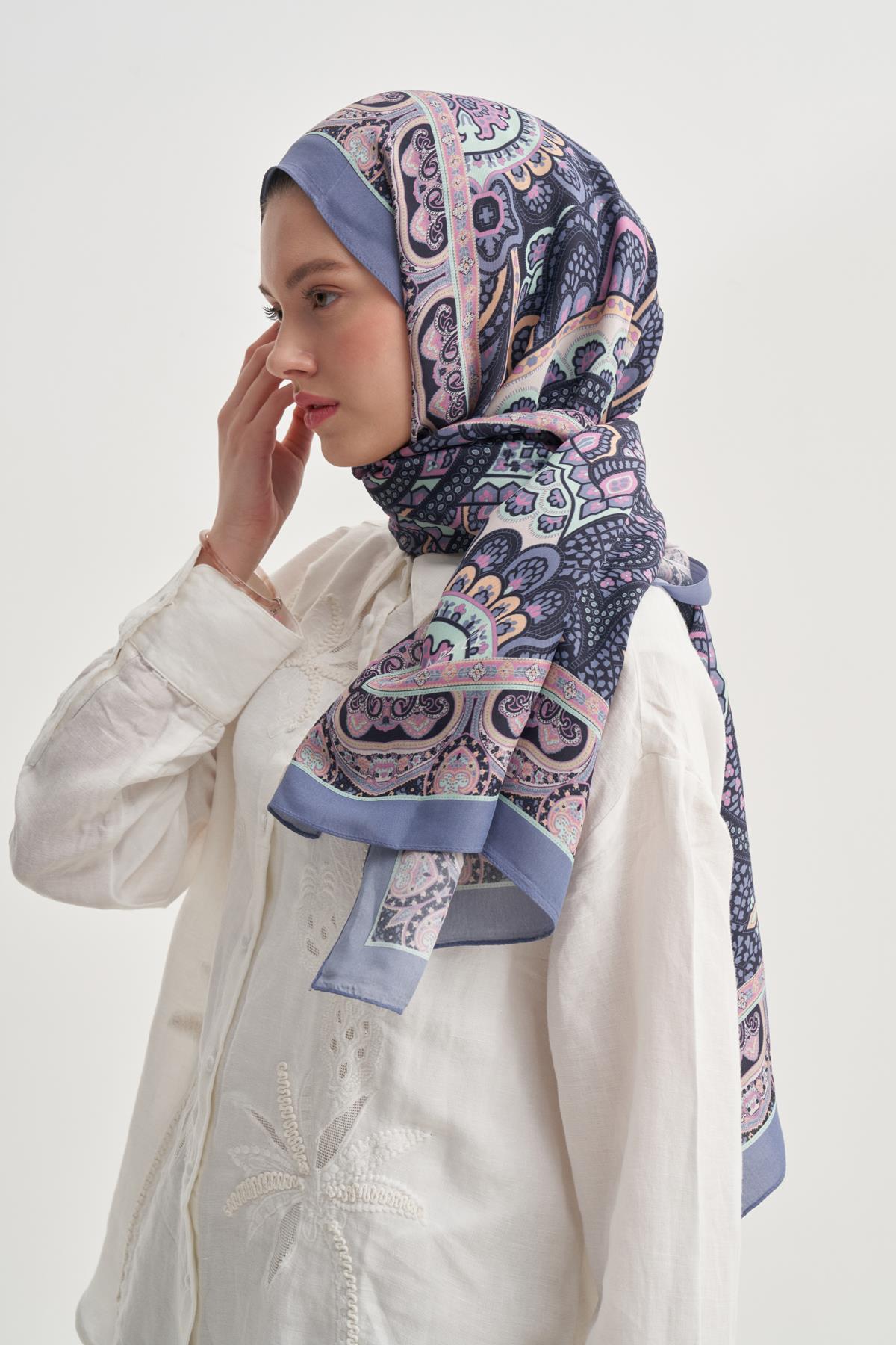 Olea Lila Nilla Pamuklu Şal