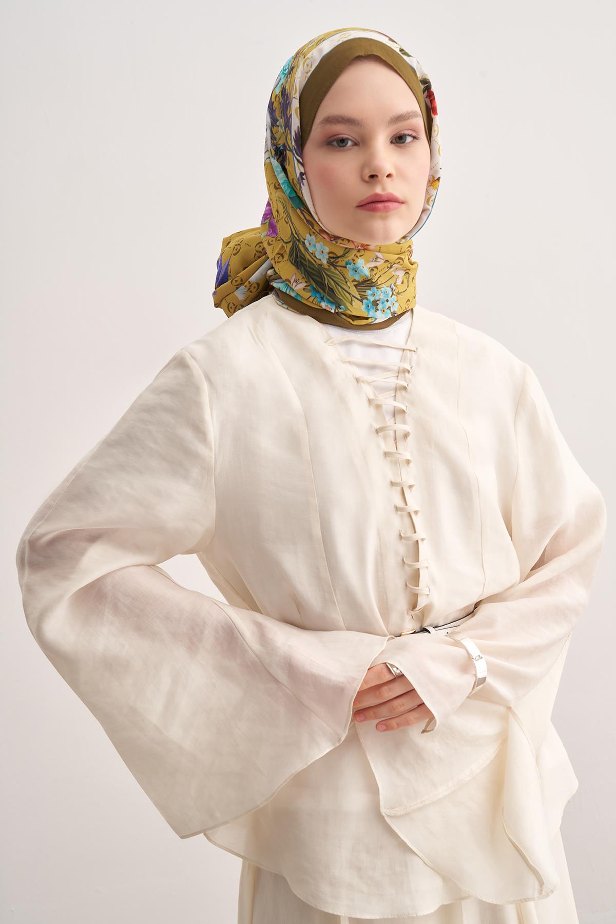 C Hardal Monogram Floş Şal