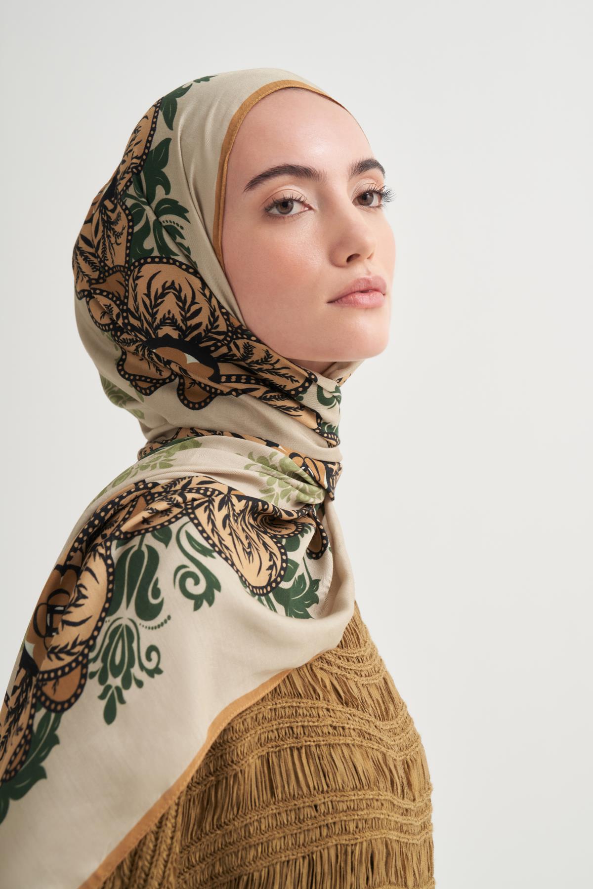 Jasmina İncira Viskon Şal Vizon