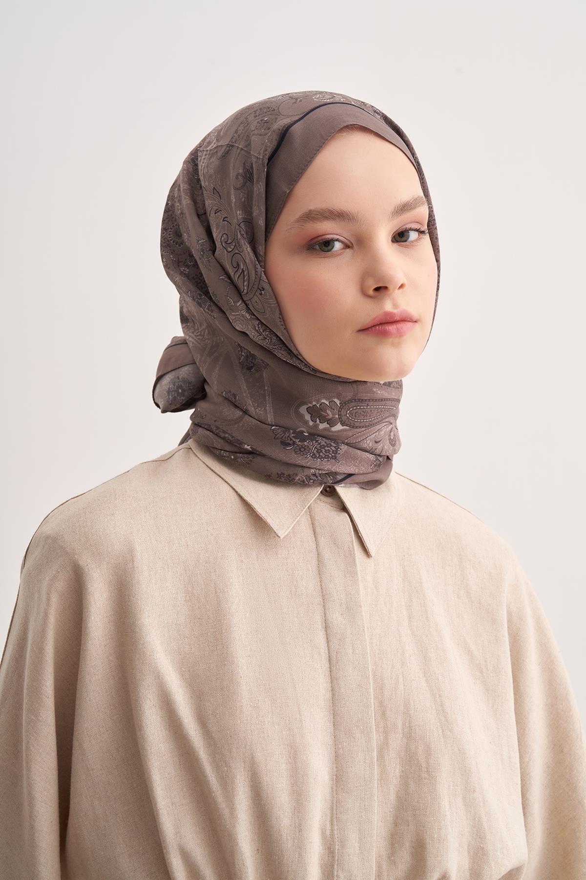 Floral Vizon Vela Floş Şal