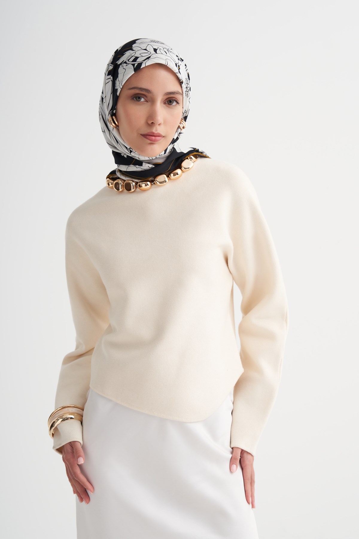 Atelier Siyah Twill Eşarp