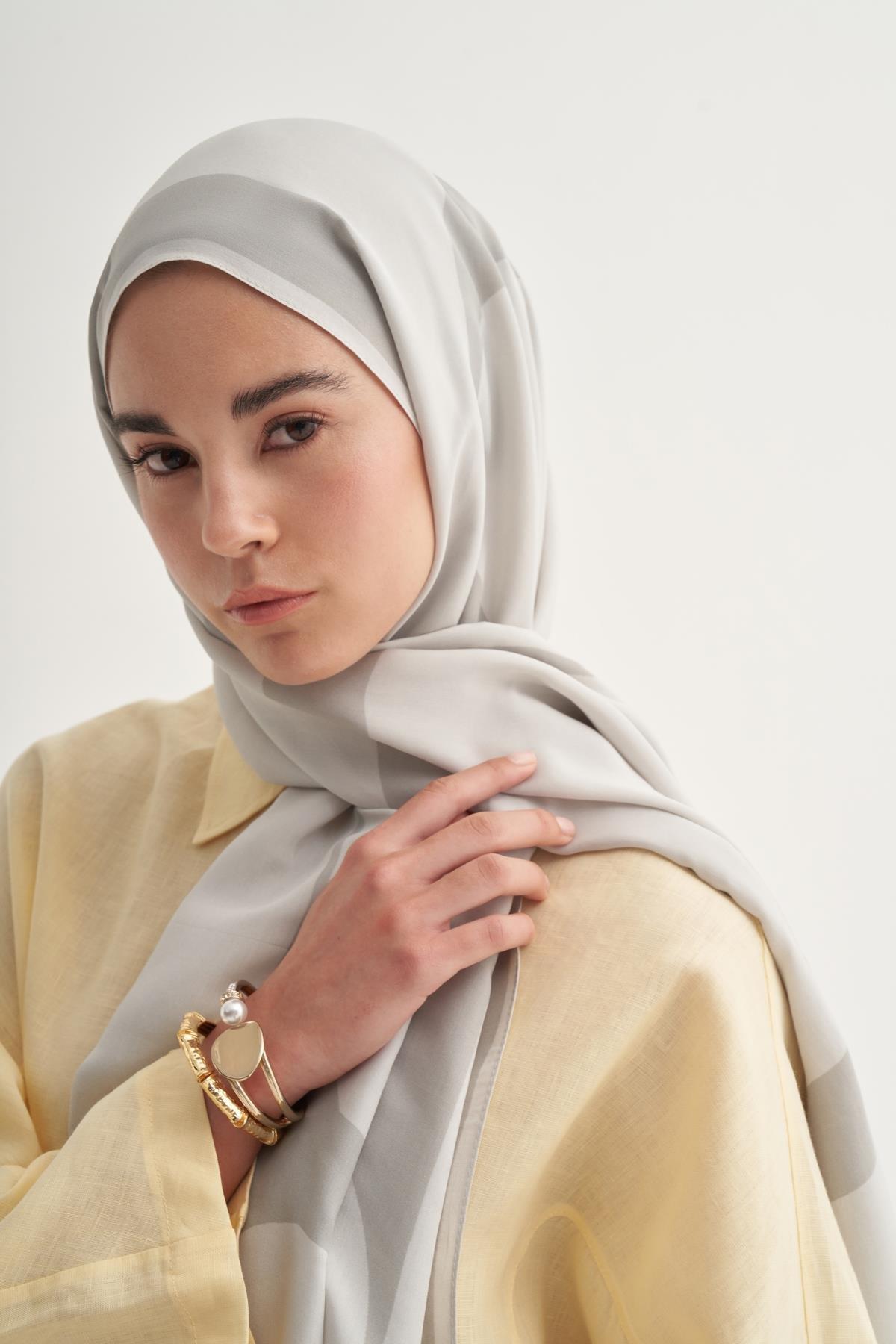 Linea Monogram Floş Şal Gri