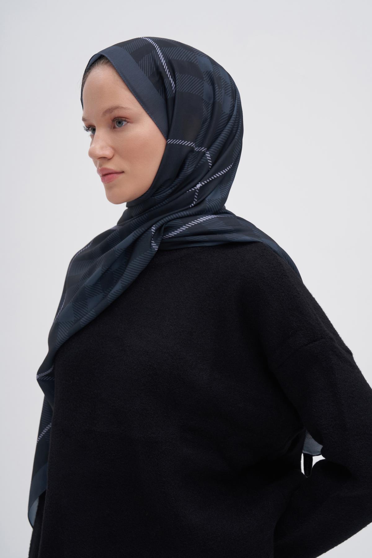 Echo Pamuk Şal Cuadros Dark Yeşil