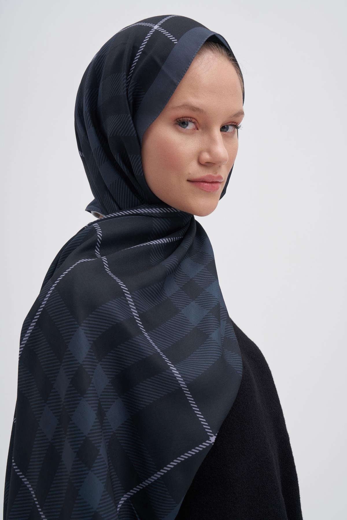 Echo Pamuk Şal Cuadros Dark Yeşil