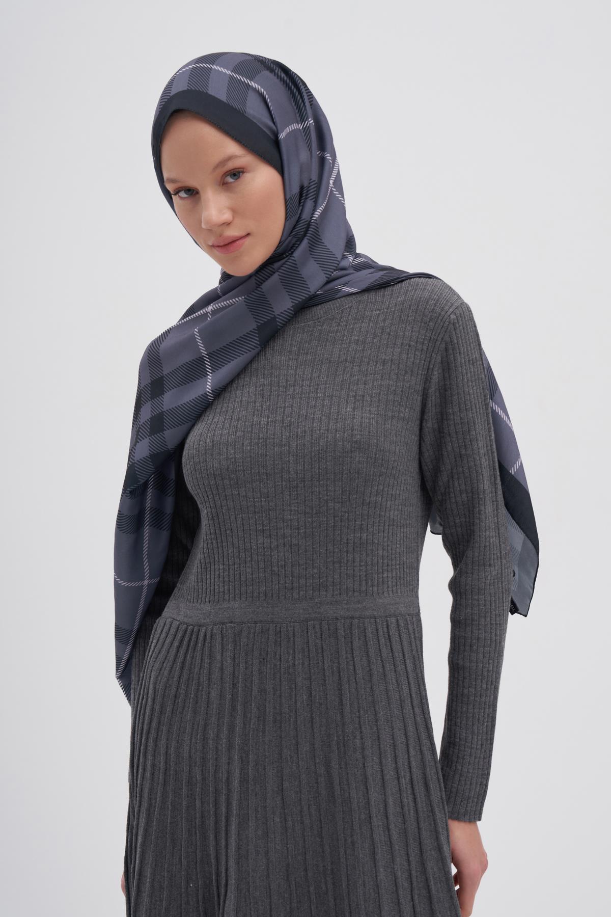 Echo Pamuk Şal Cuadros Gri