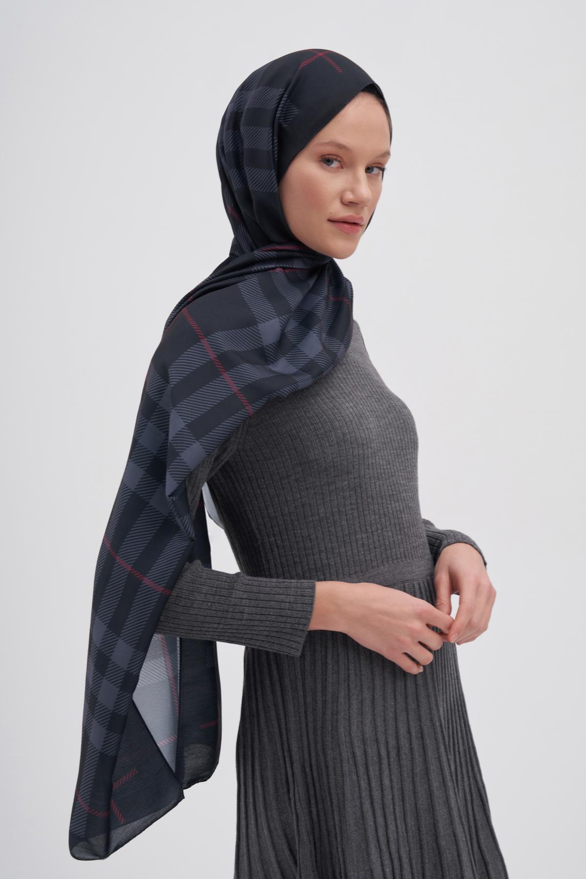 Echo Pamuk Şal Cuadros Siyah