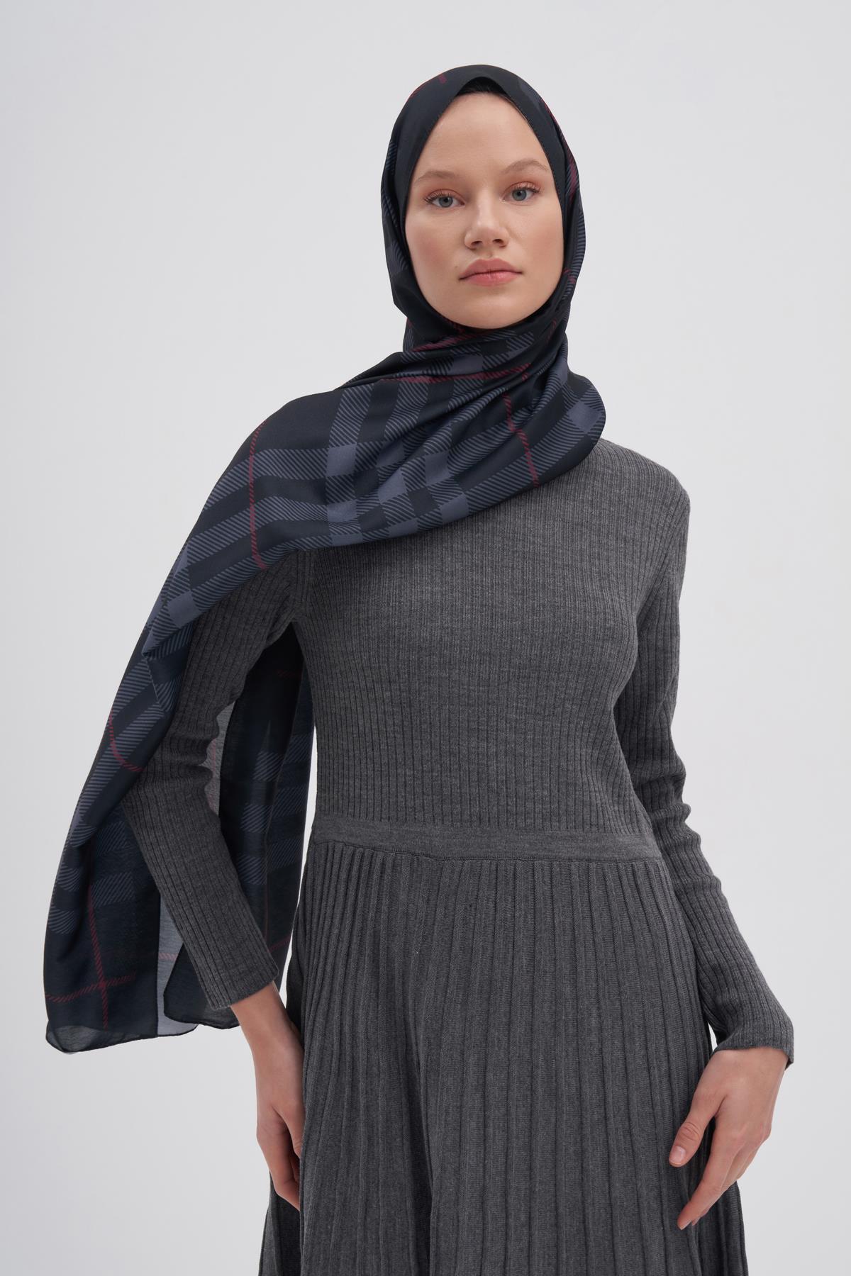 Echo Pamuk Şal Cuadros Siyah