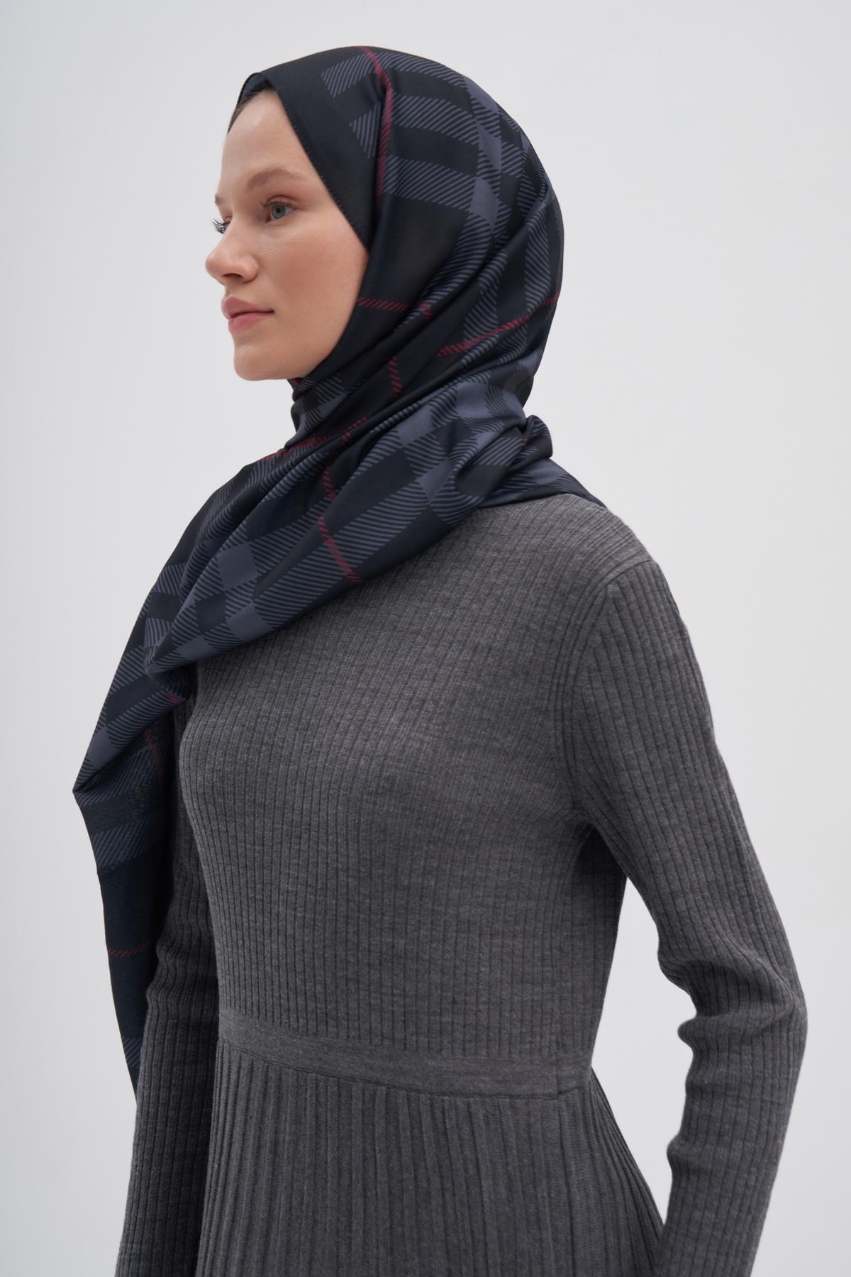 Echo Pamuk Şal Cuadros Siyah