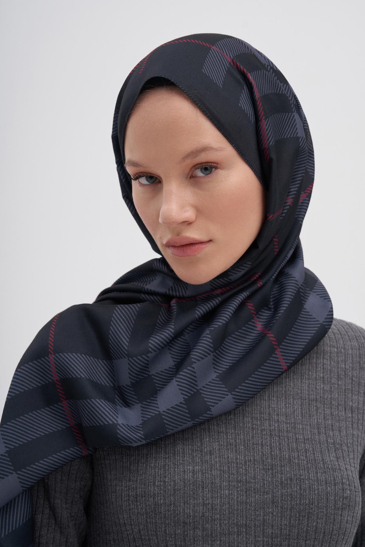 Echo Pamuk Şal Cuadros Siyah