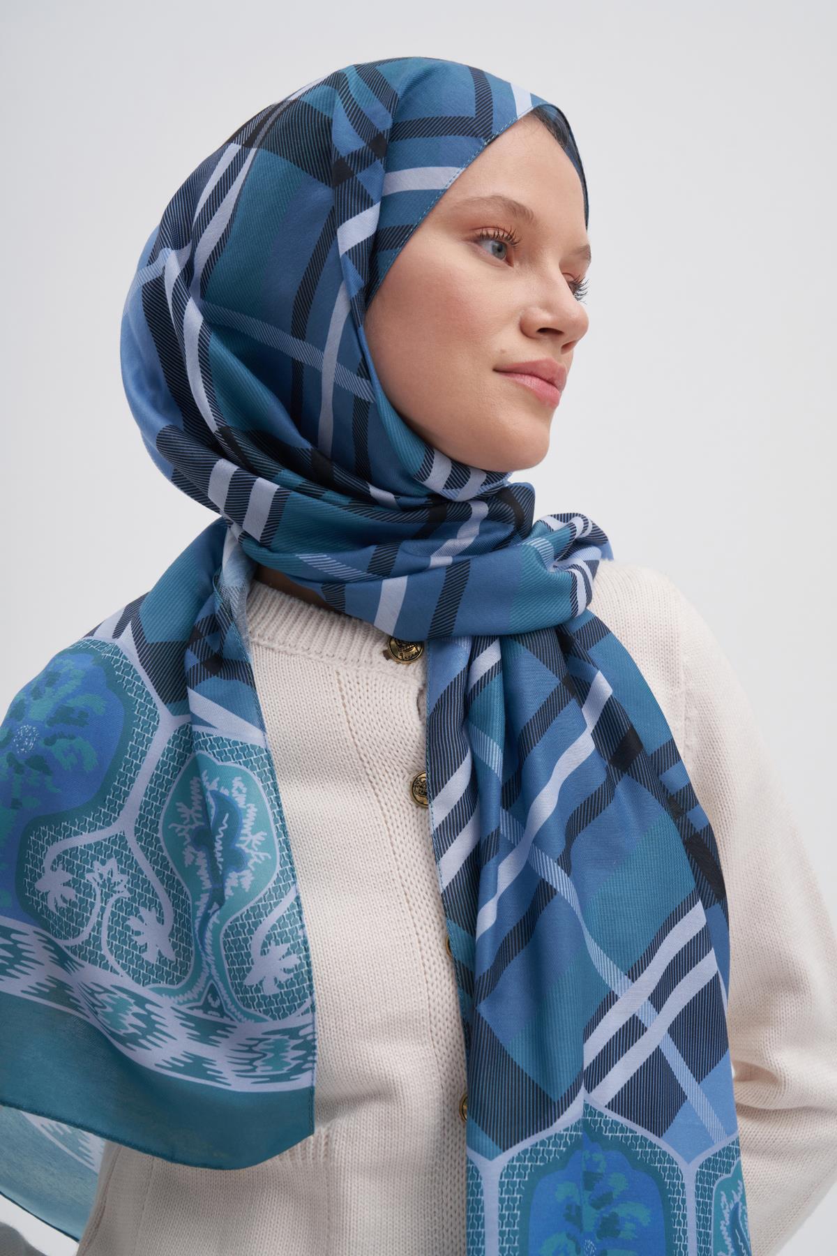 Echo Pamuk Şal Rustic Okyanus