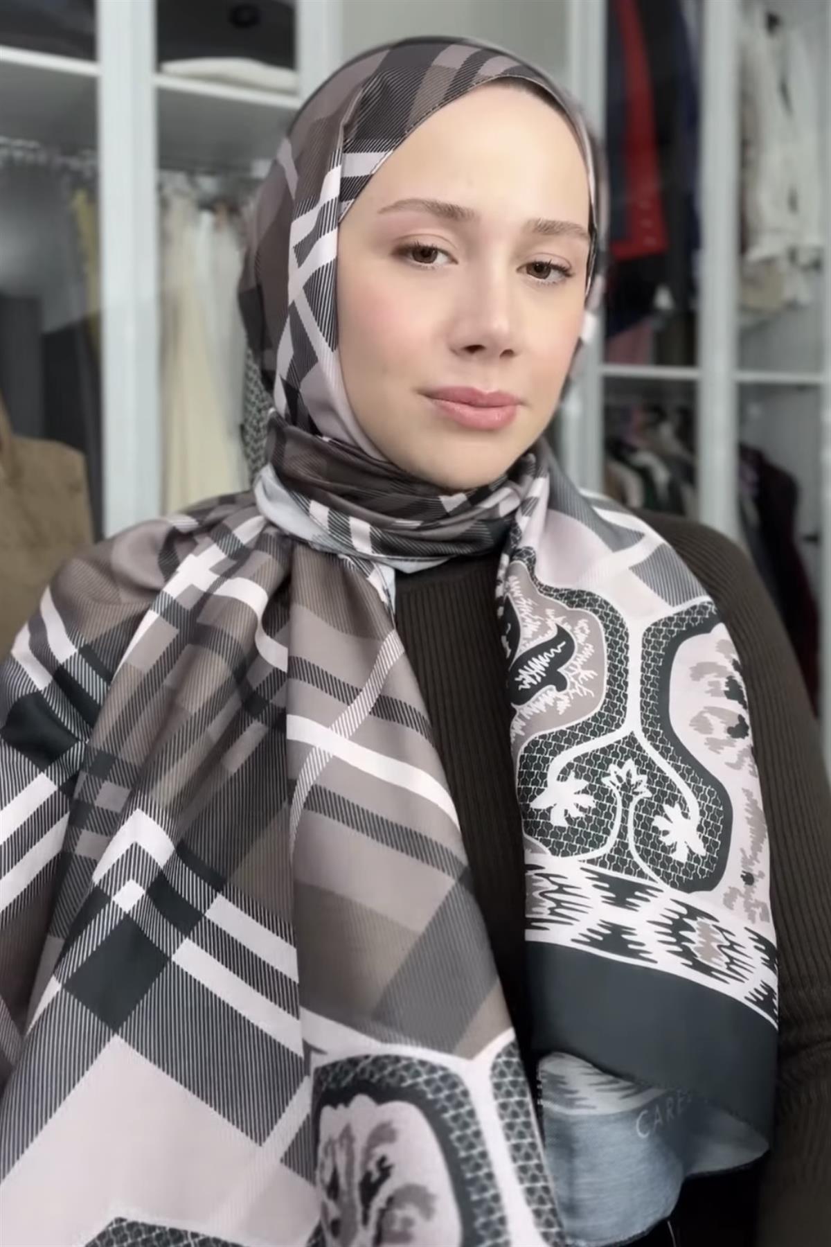 Echo Pamuk Şal Rustic Vizon