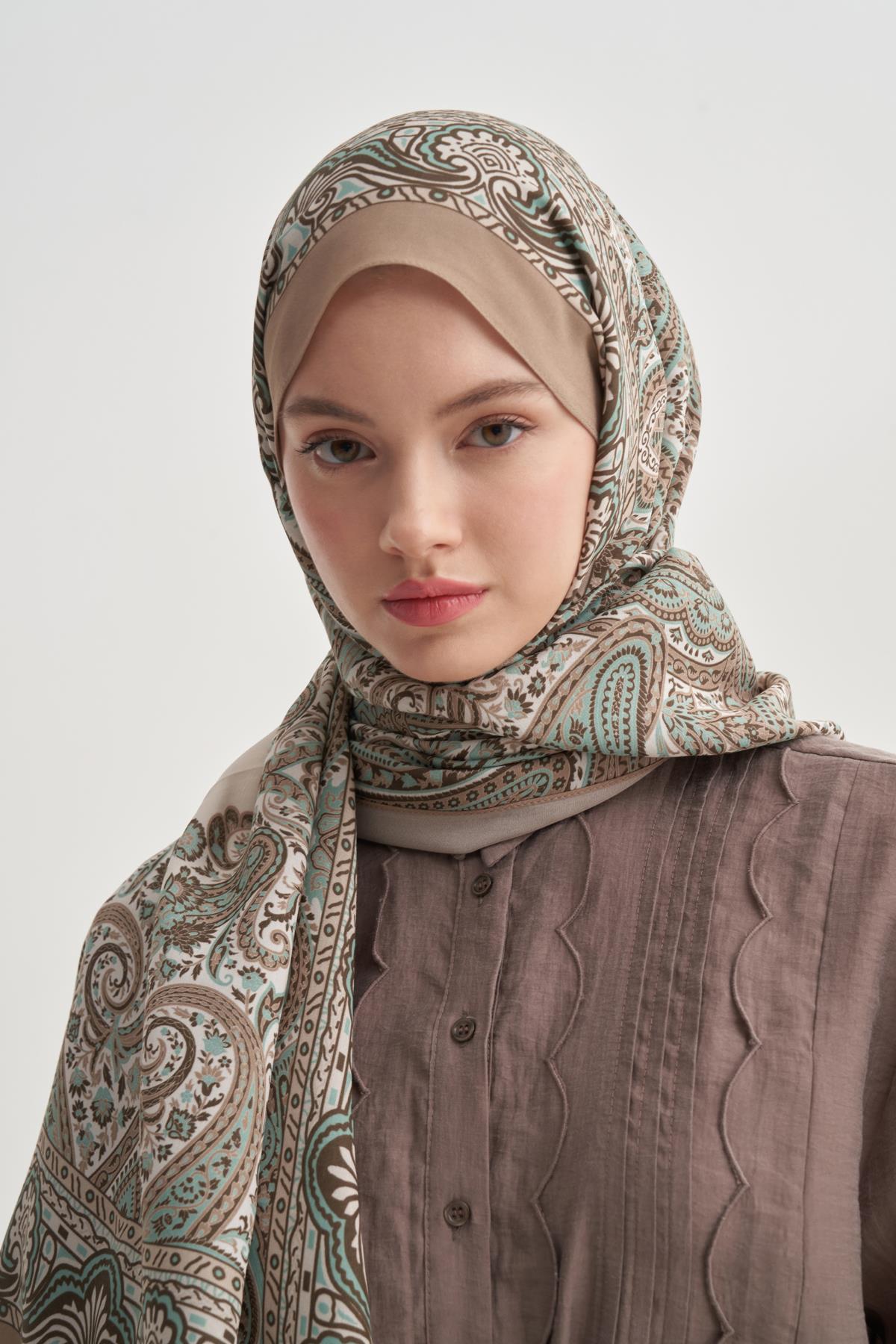 Ravena Krem Nilla Pamuklu Şal