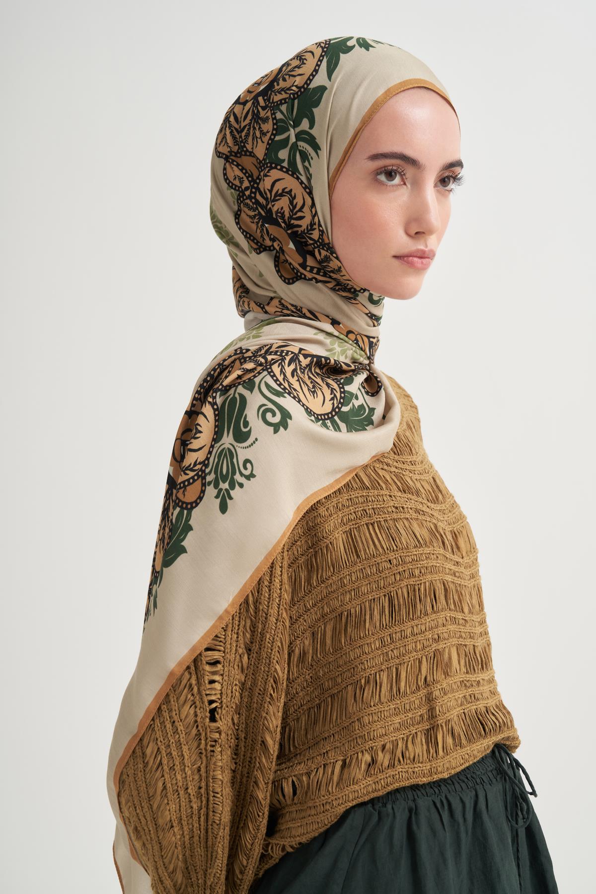 Jasmina İncira Viskon Şal Vizon