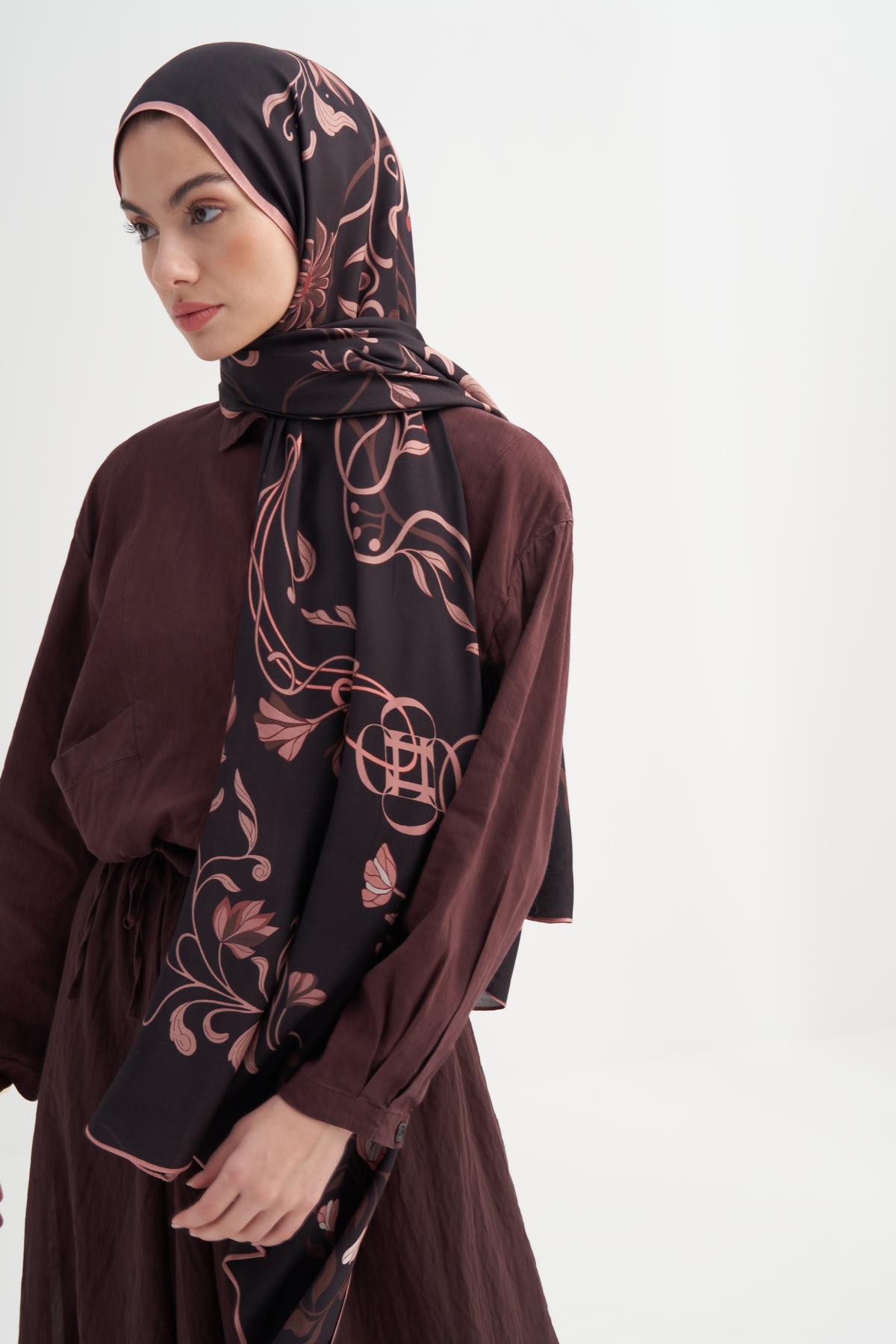 Selira İncira Viskon Şal Mürdüm