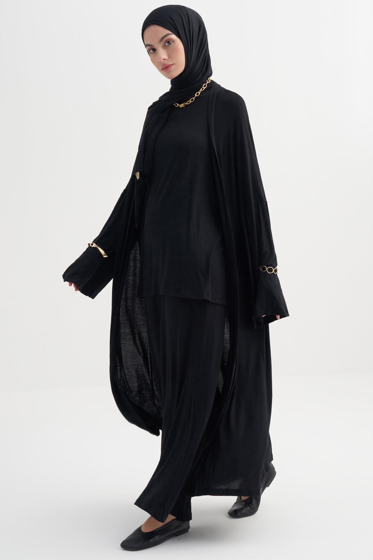 Micro Modal Abaya Siyah