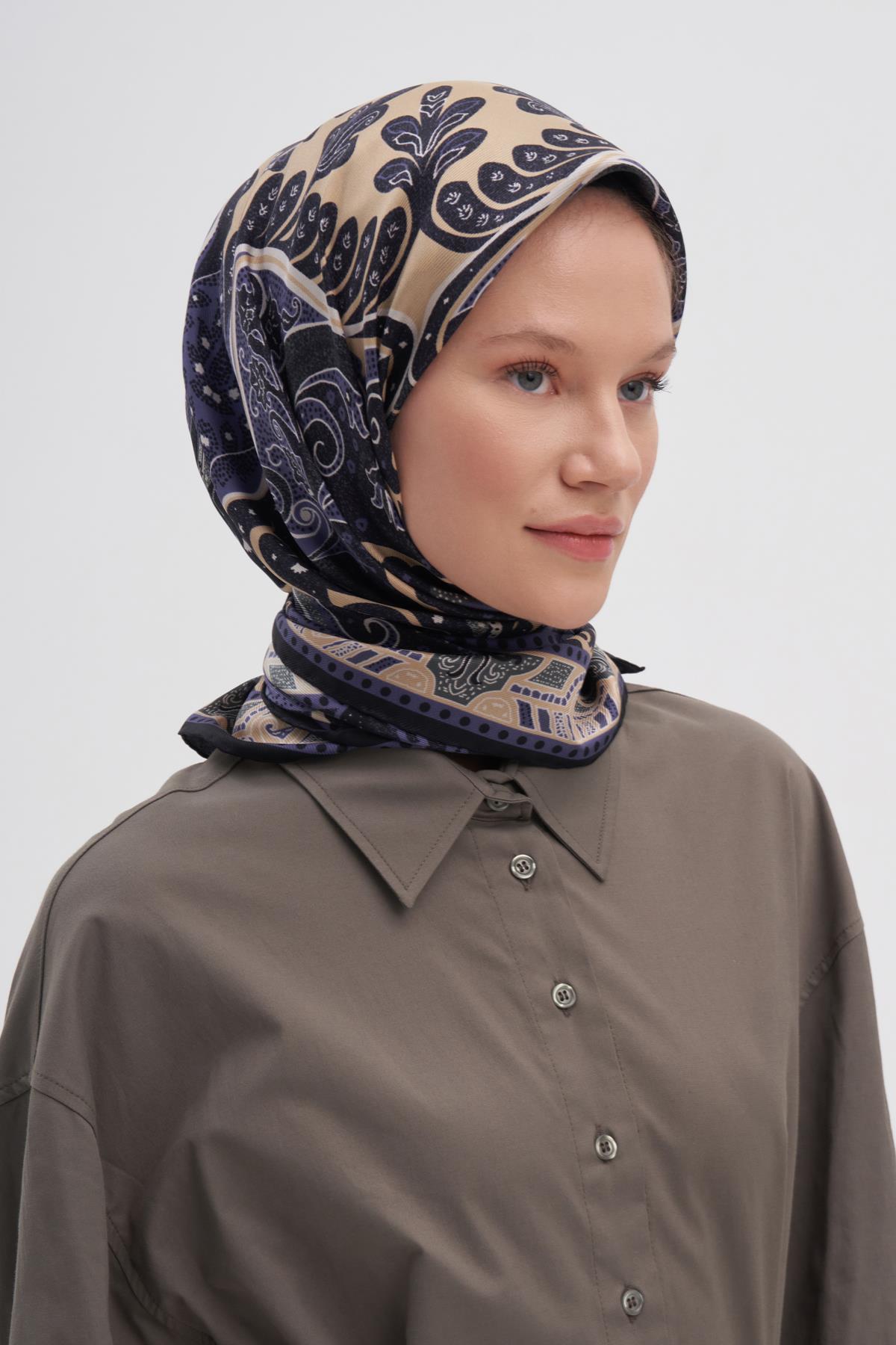 Emera Camel Mulbary İpek Eşarp