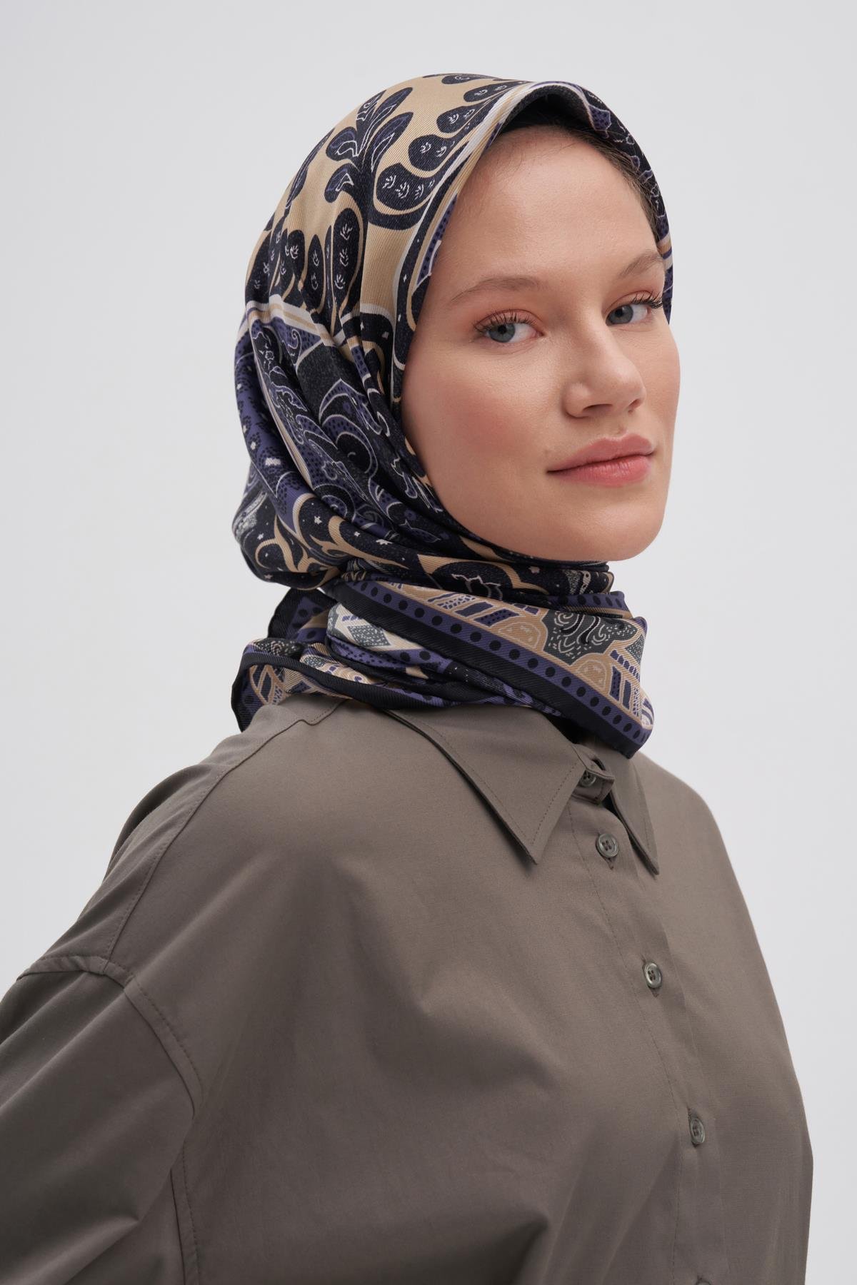 Emera Camel Mulbary İpek Eşarp