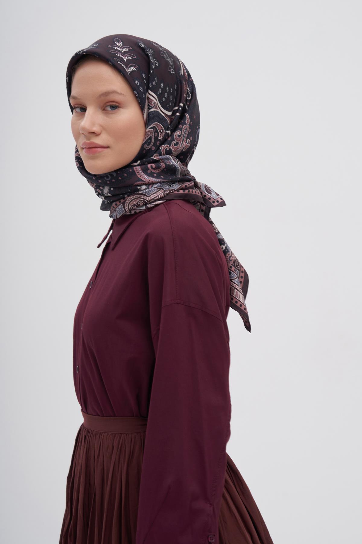 Emera Kızıl Mulbary İpek Eşarp