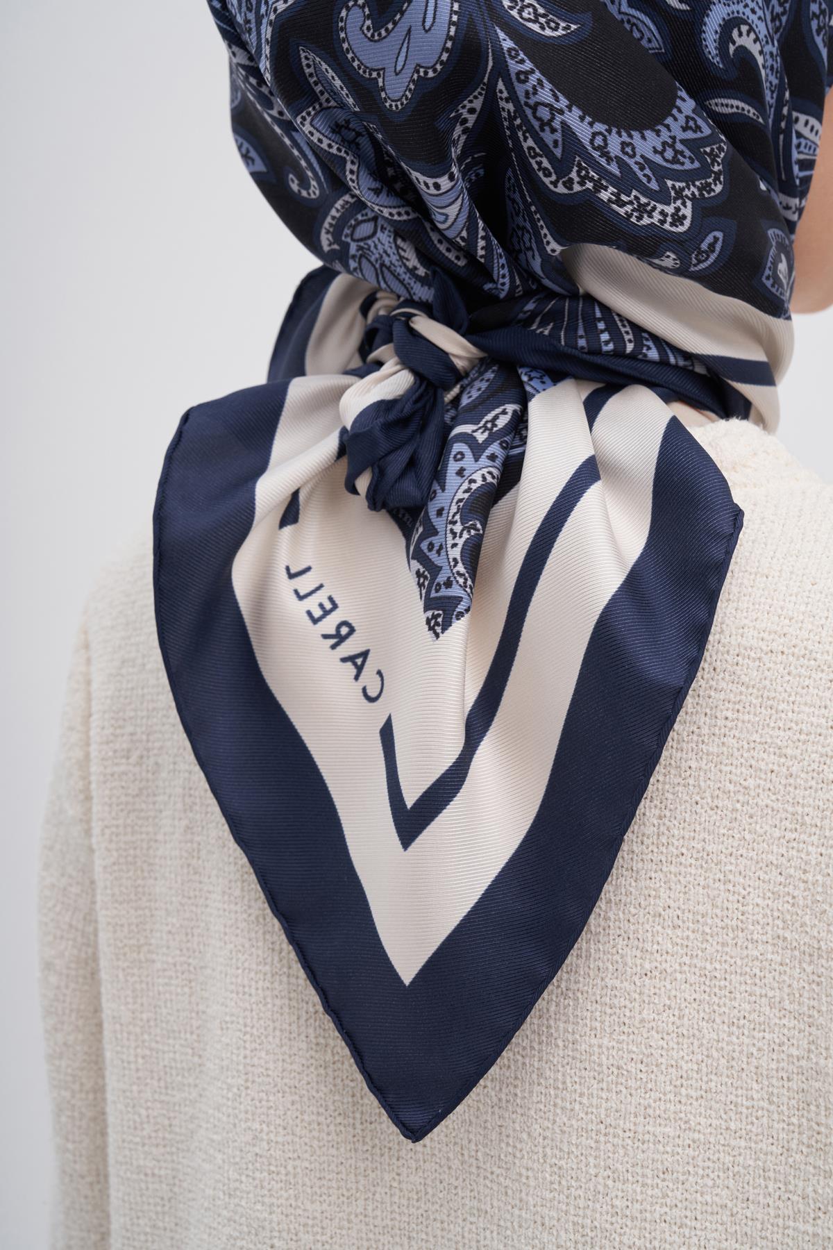 Etnic İndigo Mulbary İpek Eşarp