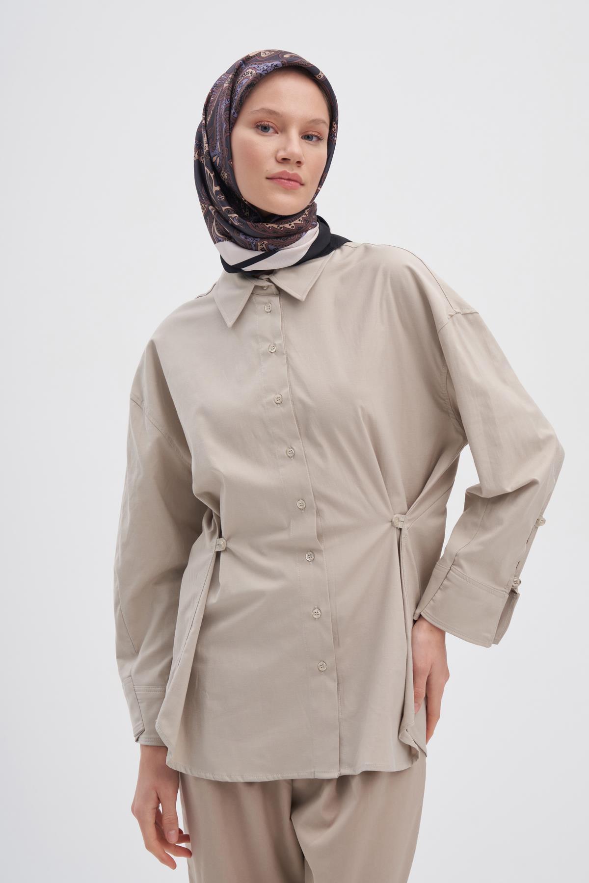 Etnic Kahve Mulbary İpek Eşarp