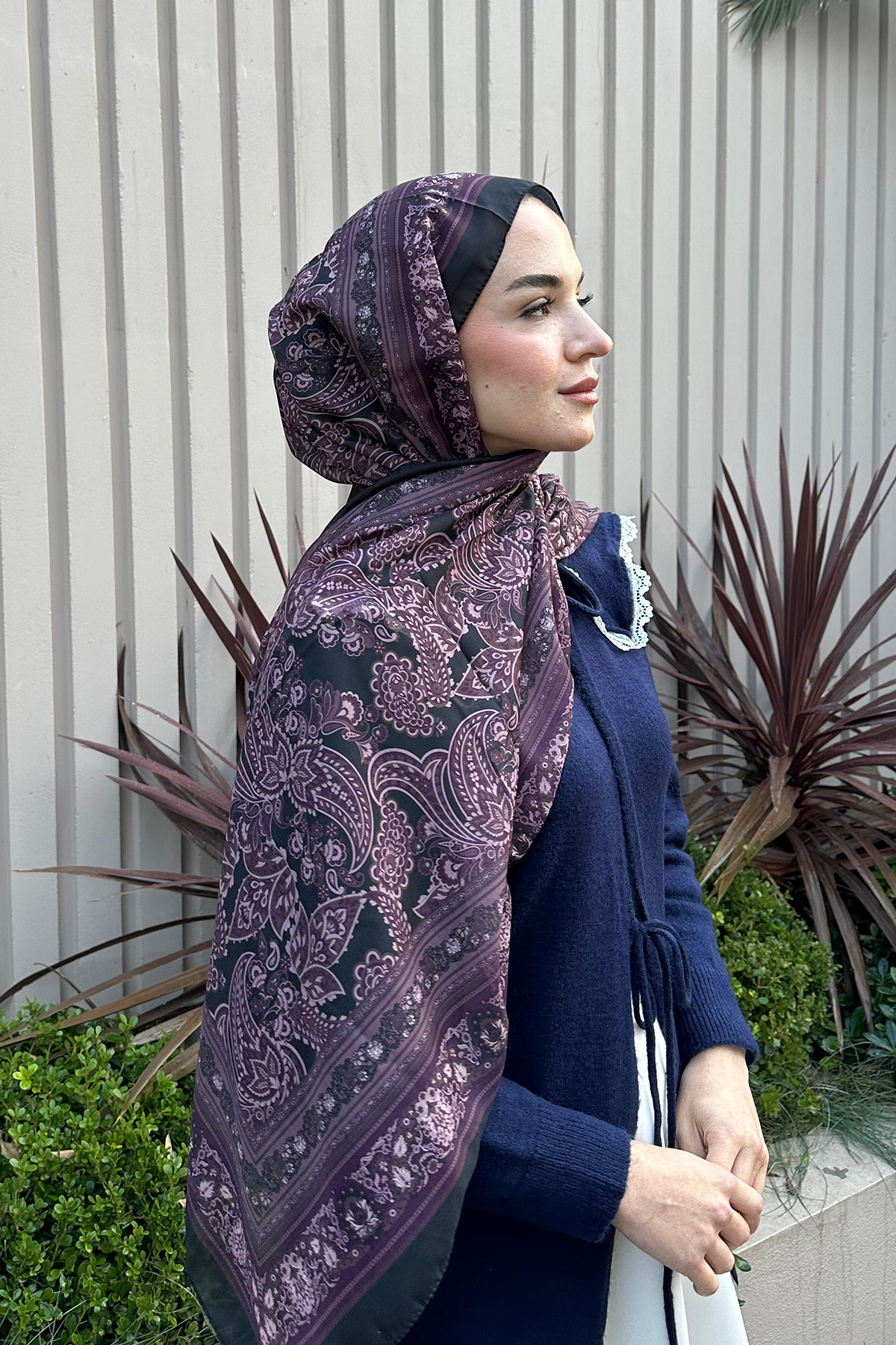 Etnik Kızıl Nilla Pamuklu Şal