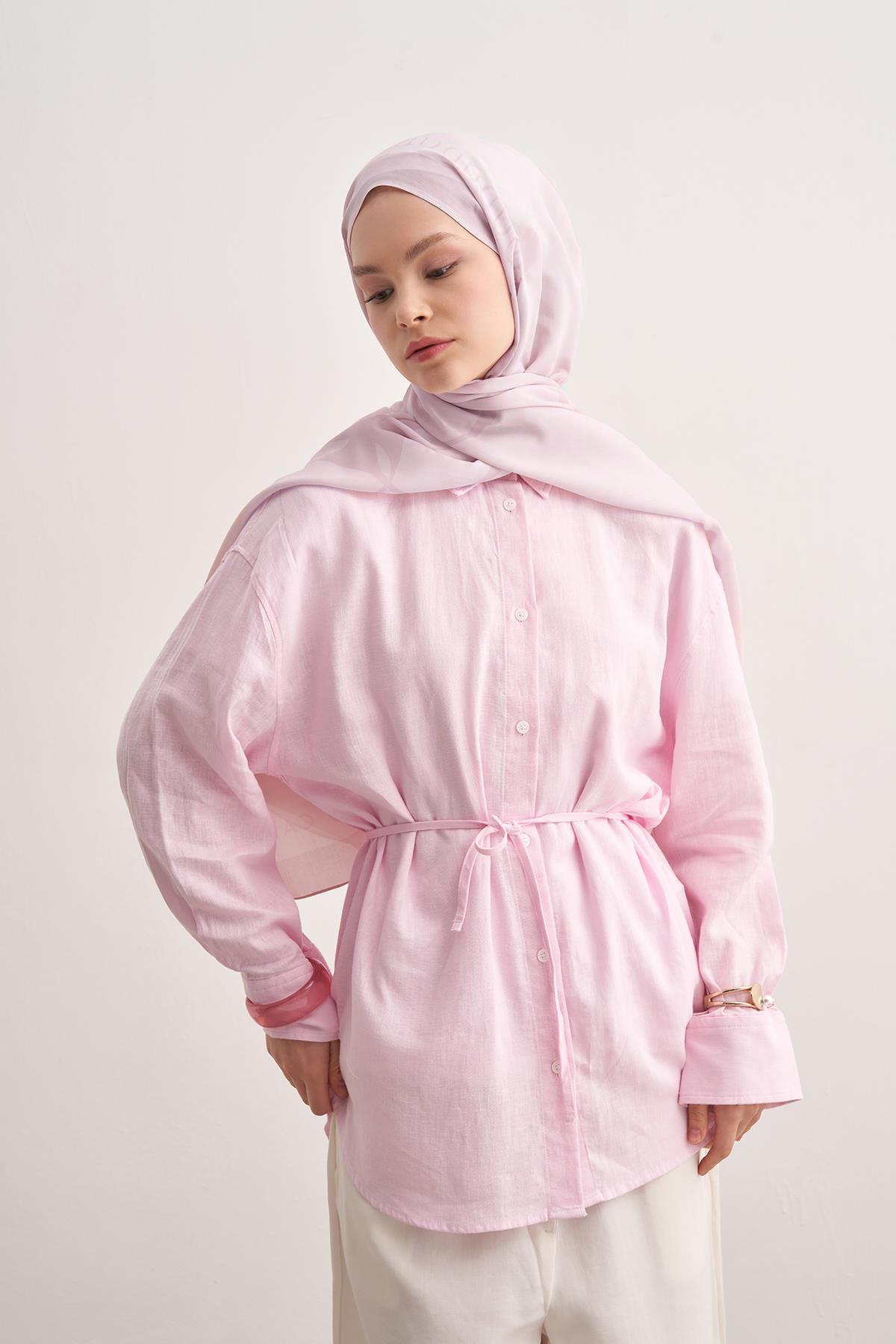 Aura Pudra Monogram Floş Şal