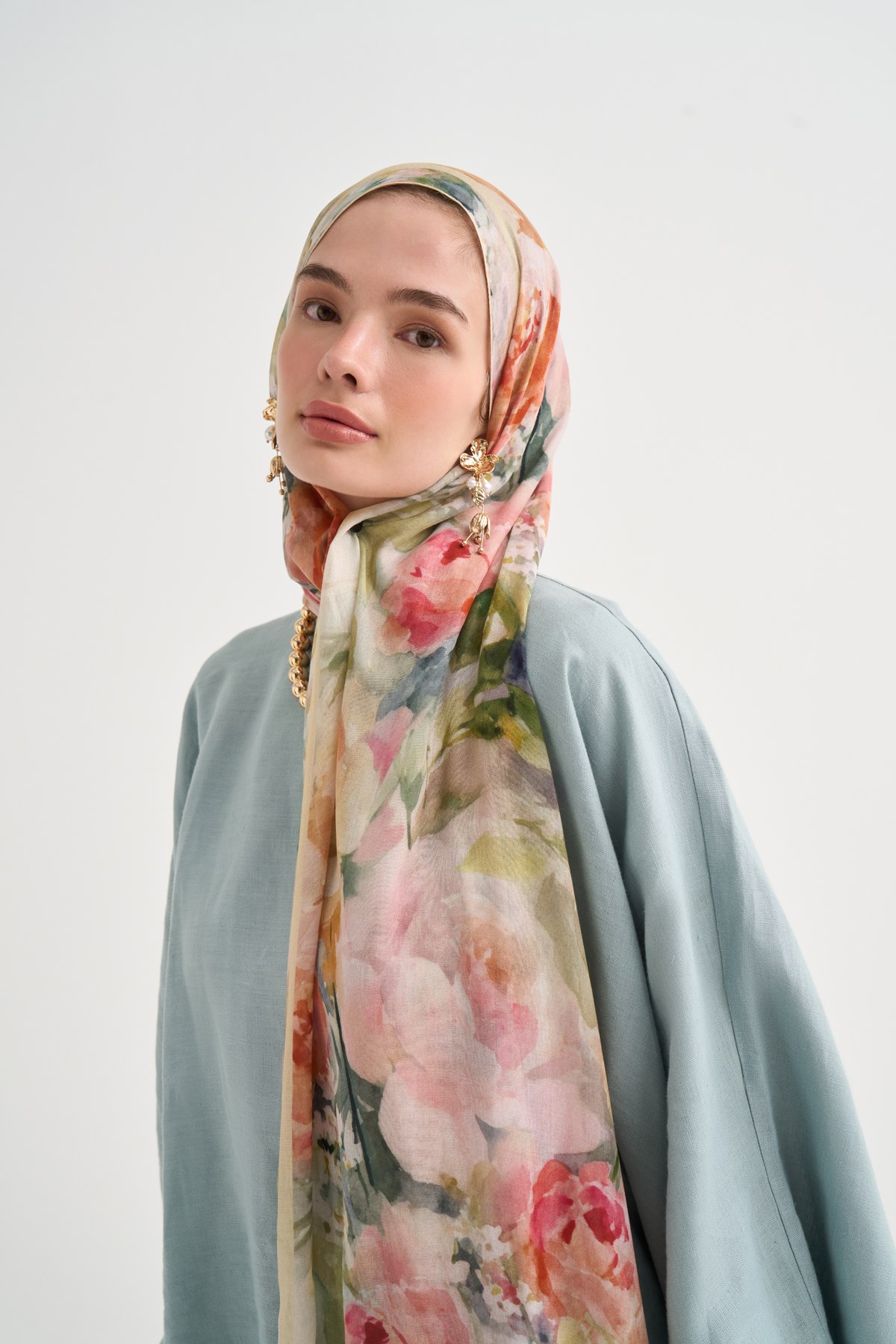 Elara Aria Viskon Şal Pembe