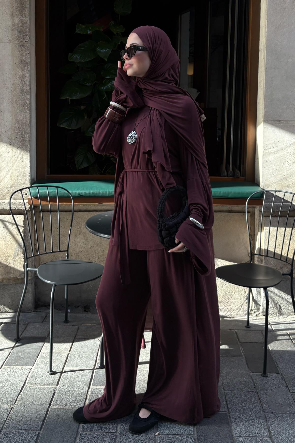 Micro Modal Abaya Mürdüm