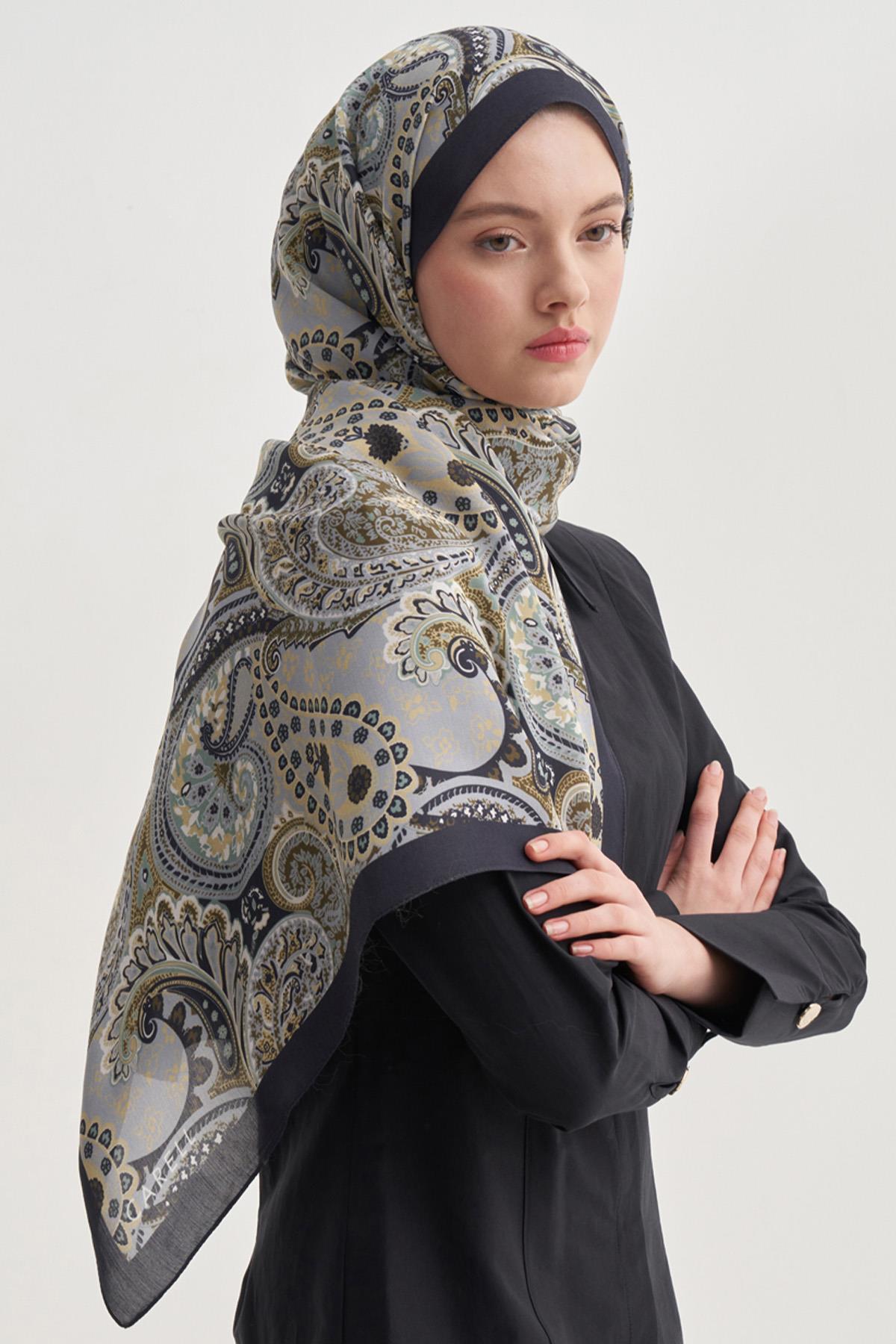 Rosella Lacivert Nilla Pamuklu Şal