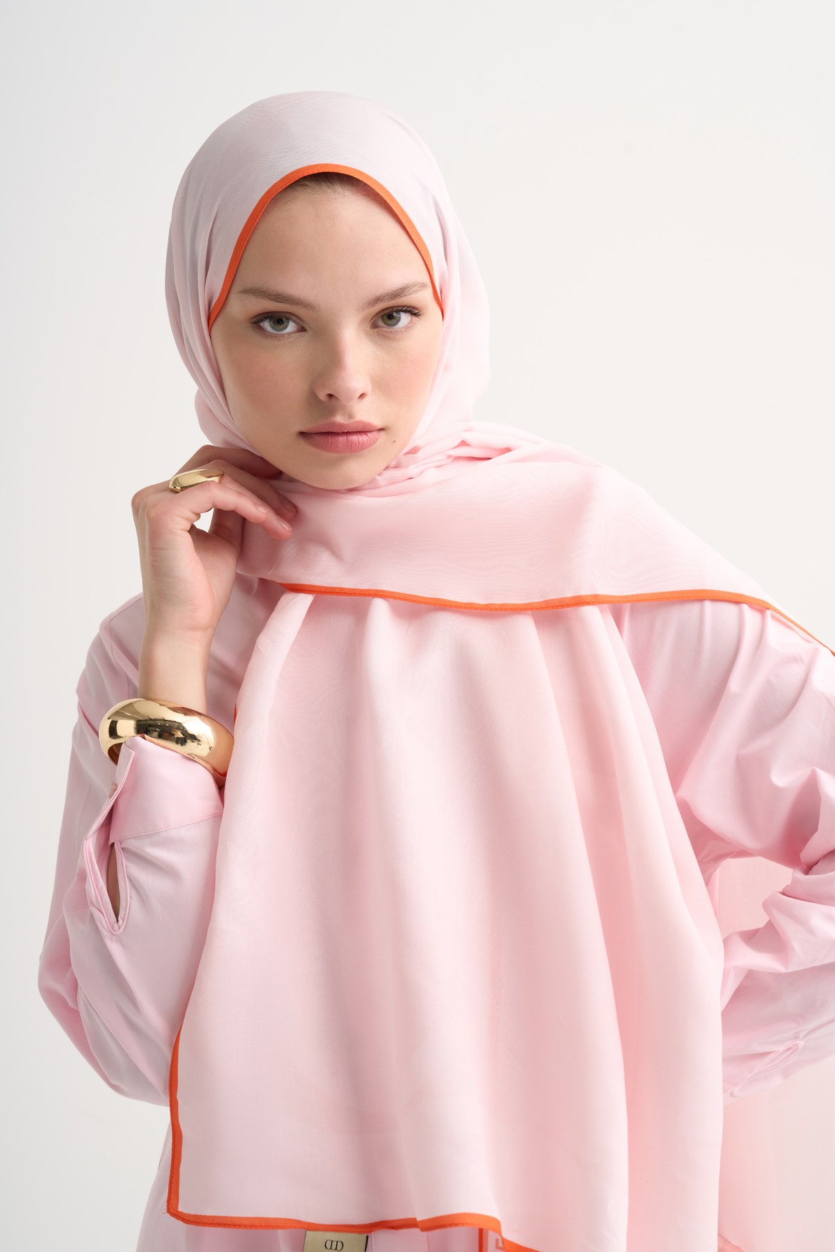 Biyeli Floş Şal Pembe