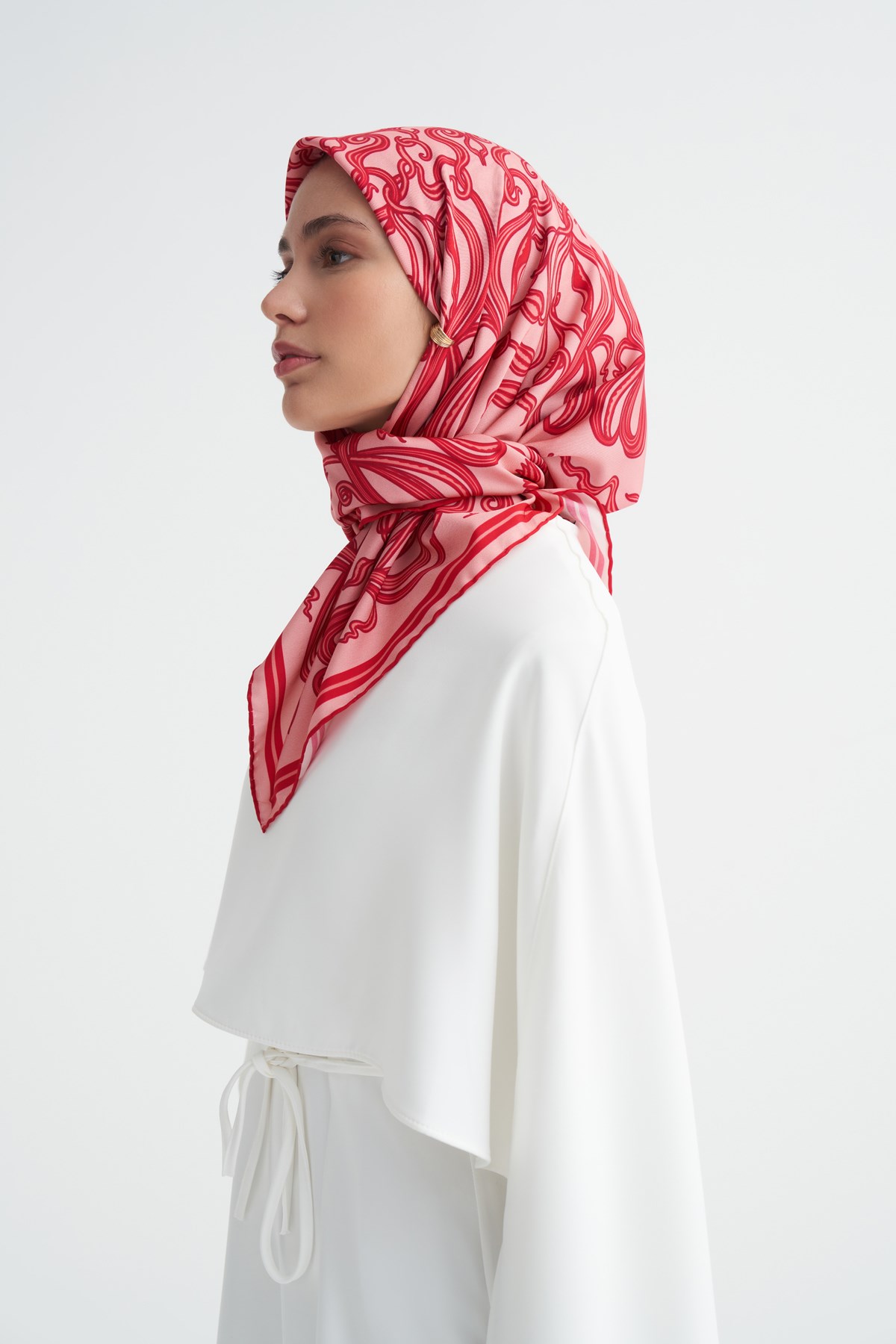 Serena Pembe Twill Eşarp