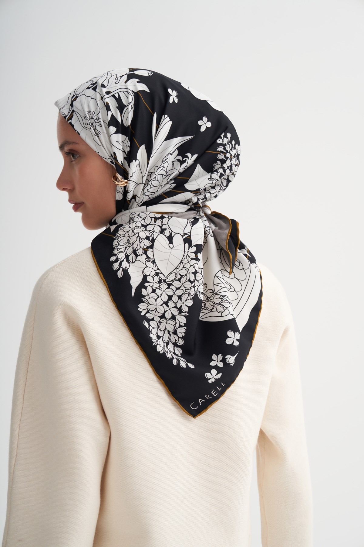 Atelier Siyah Twill Eşarp