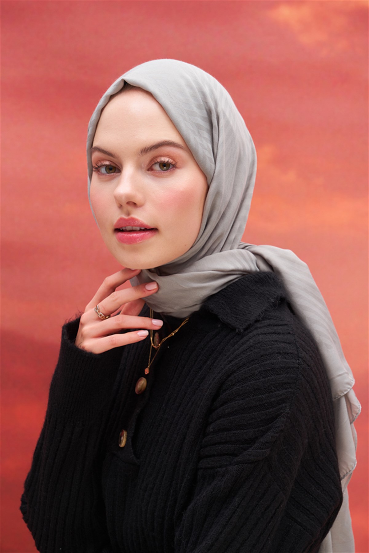 Fasone Modal Jakar Şal Açık Gri