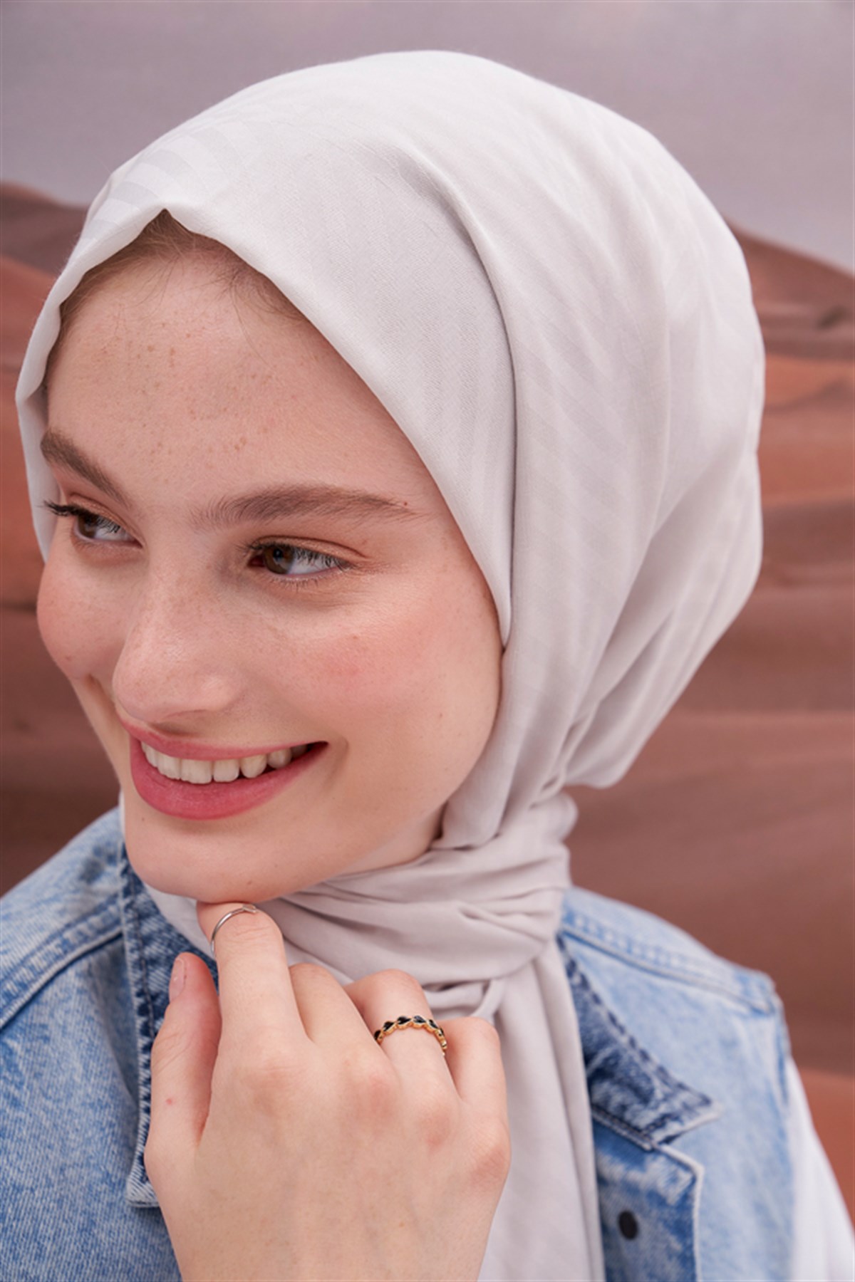 Fasone Modal Jakar Şal Gümüş