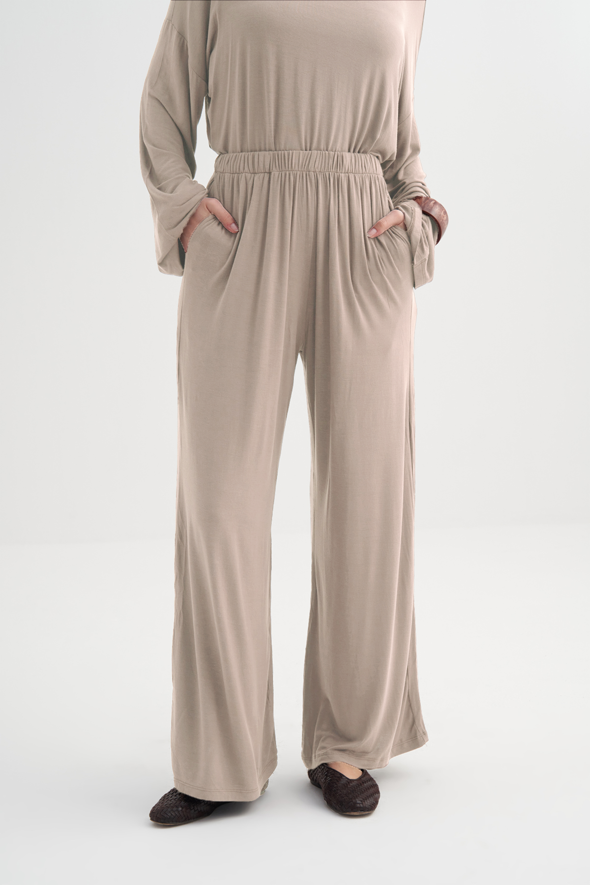 Micro Modal Pantolon Taş